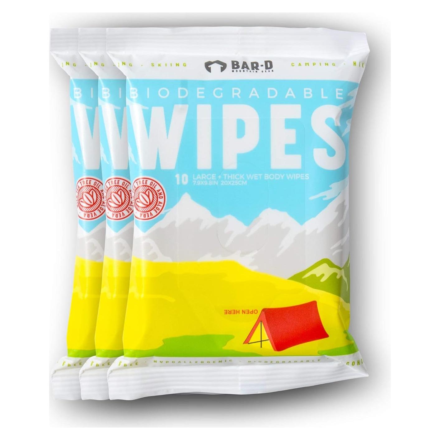 Toallitas Biodegradables Bar-D con Aloe Vera y Árbol de Té