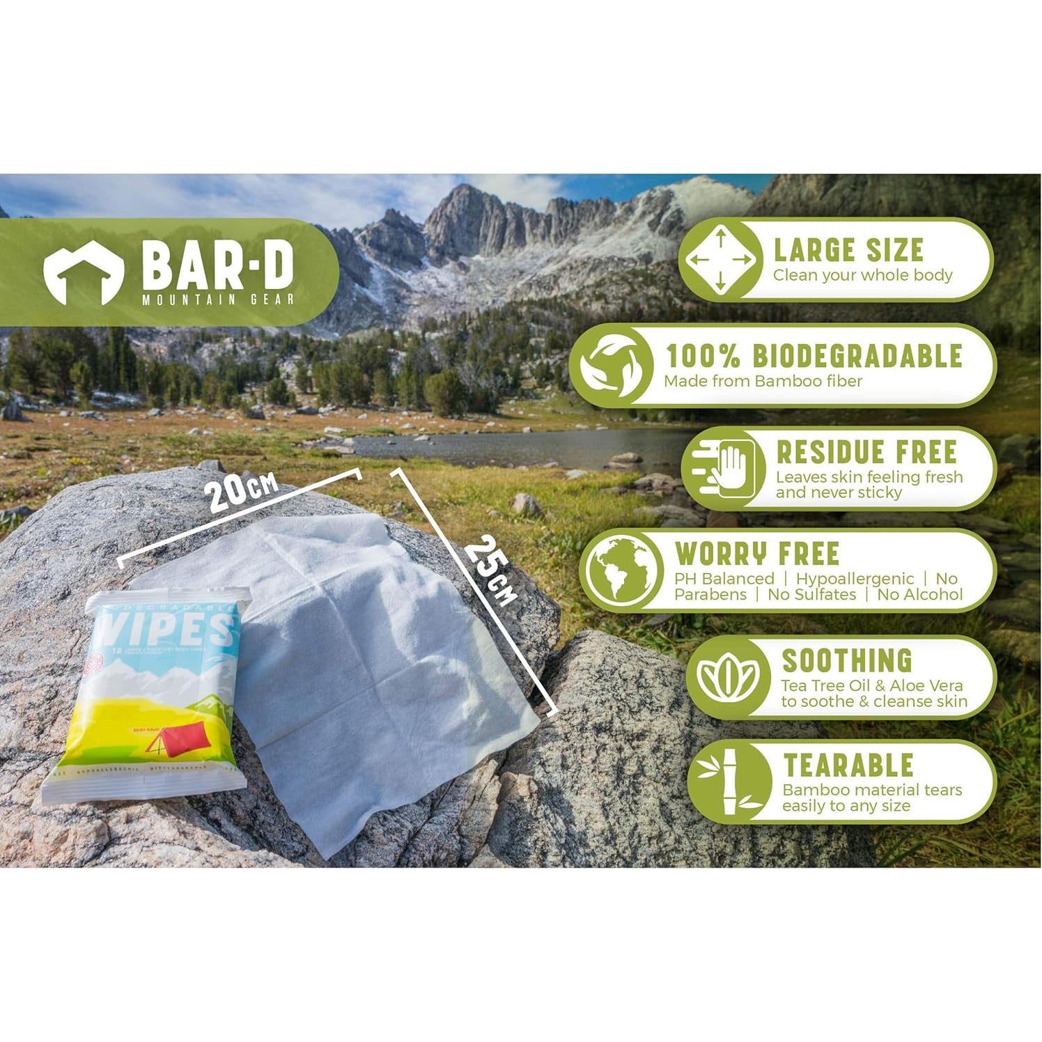 Toallitas Biodegradables Bar-D con Aloe Vera y Árbol de Té