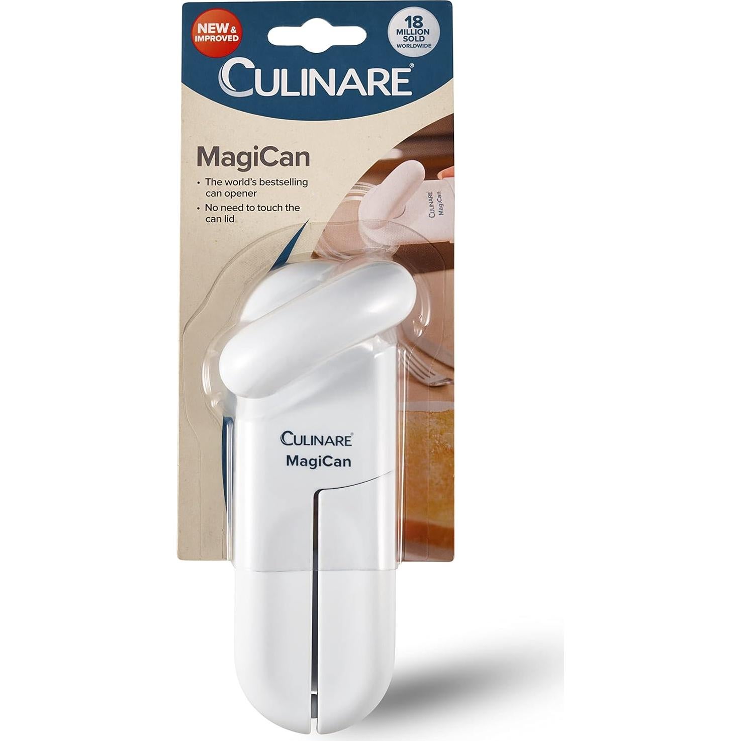 Abrelatas Manual Culinare MagiCan Acero Inoxidable Blanco