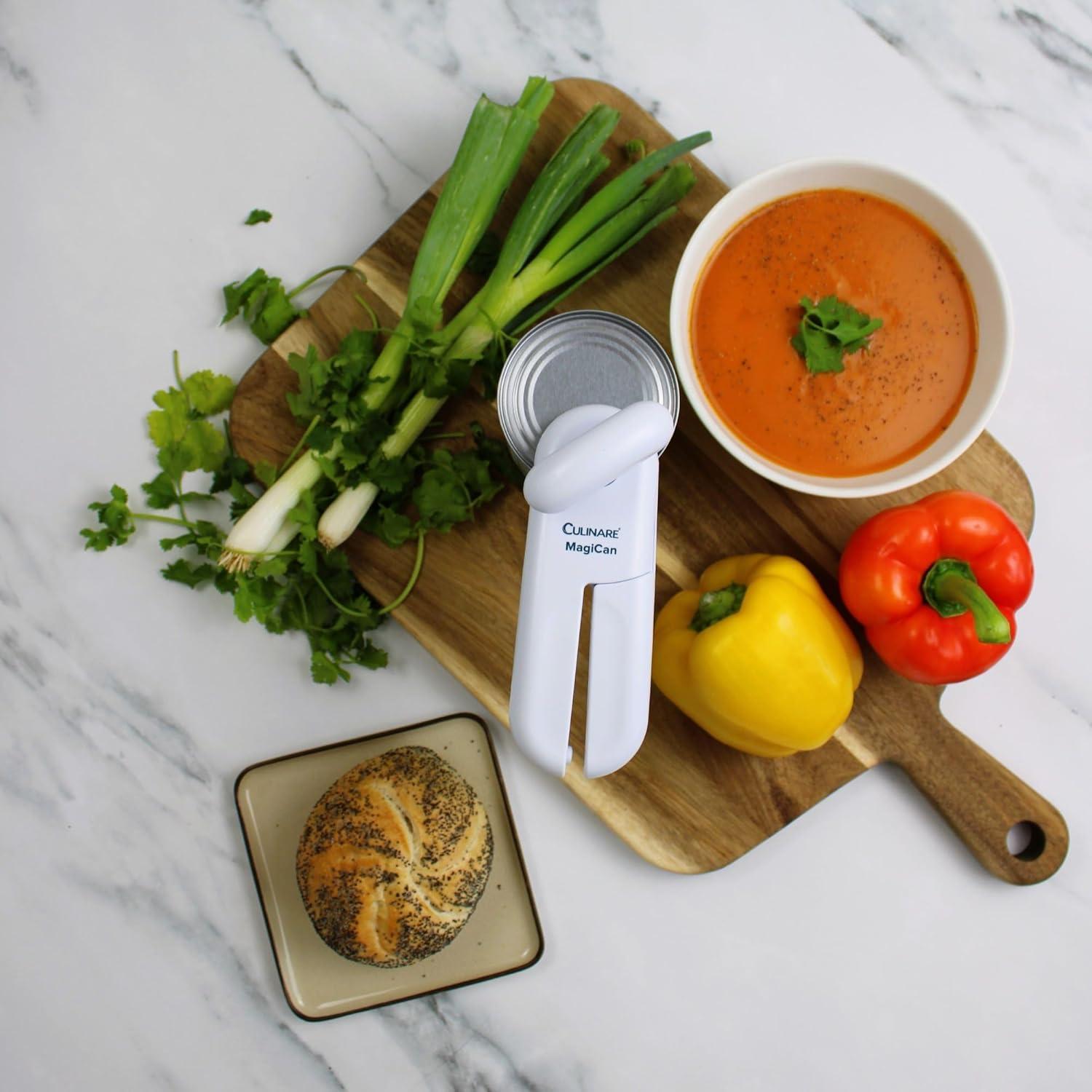 Abrelatas Manual Culinare MagiCan Acero Inoxidable Blanco