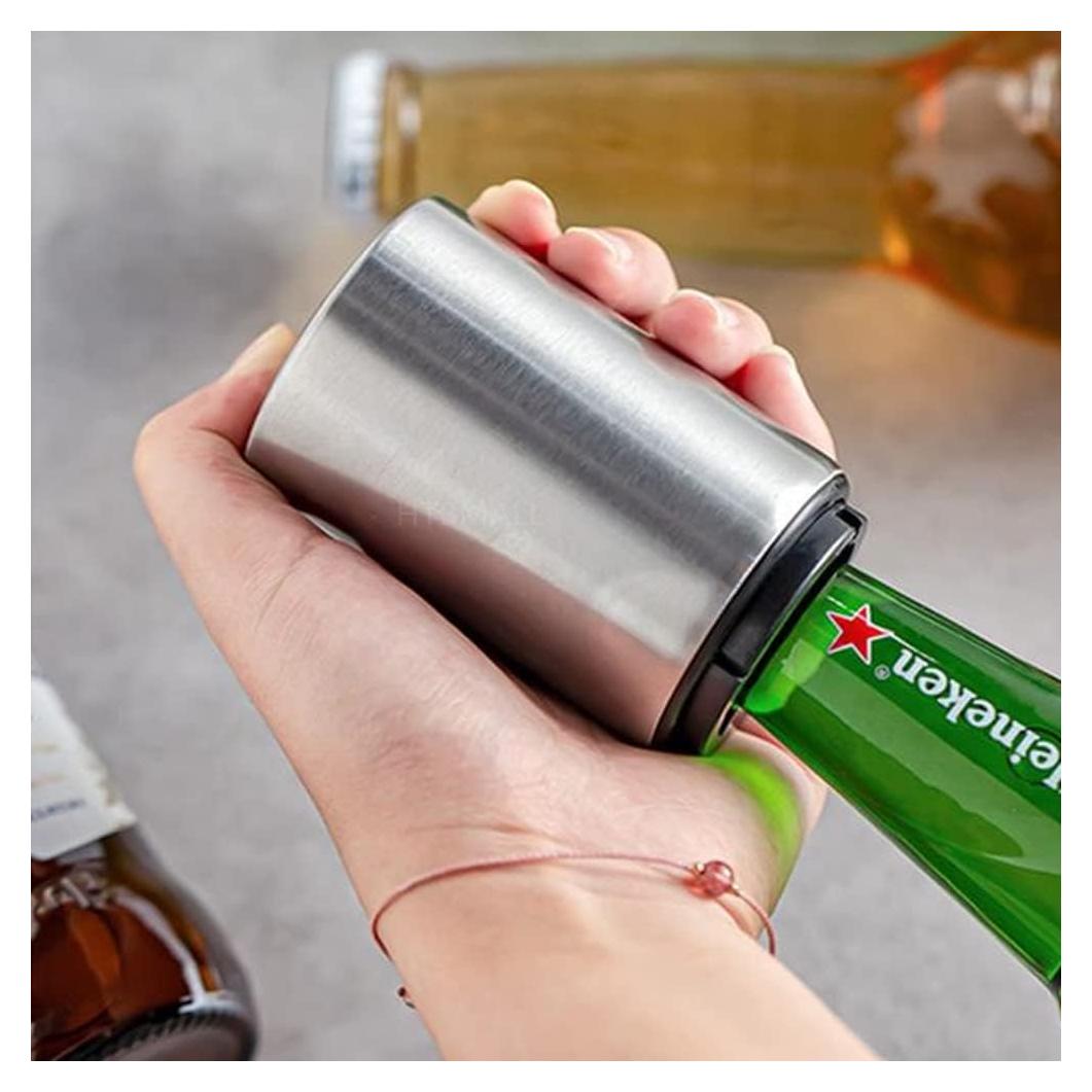 Abrebotellas Automático HTBMALL de Acero Inoxidable 8.5x5 cm