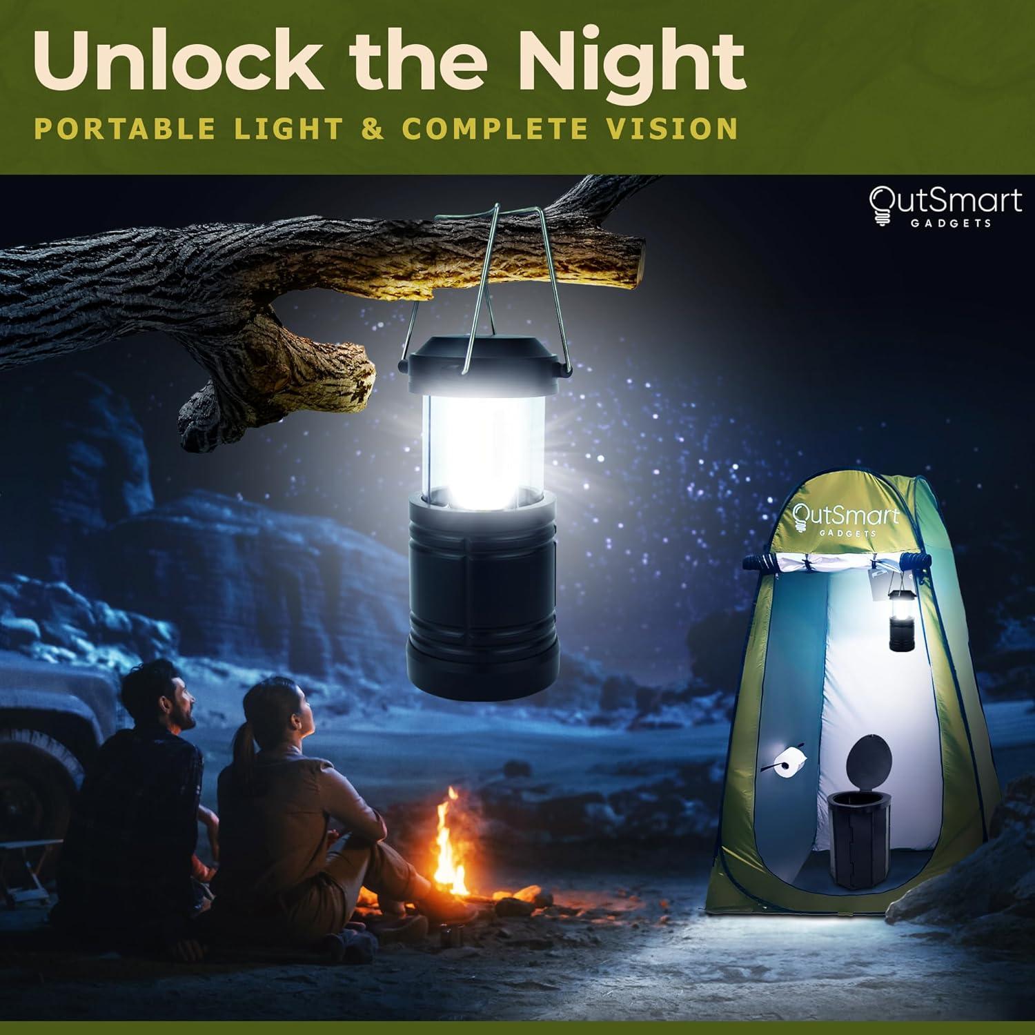 Inodoro Portátil XL Outsmart Gadgets con Carpa y Linterna