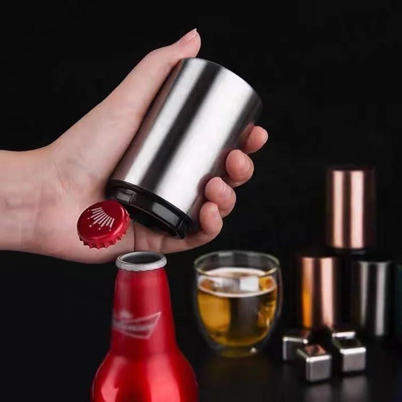 Abrebotellas Automático SAMADEX de Acero Inoxidable Rojo