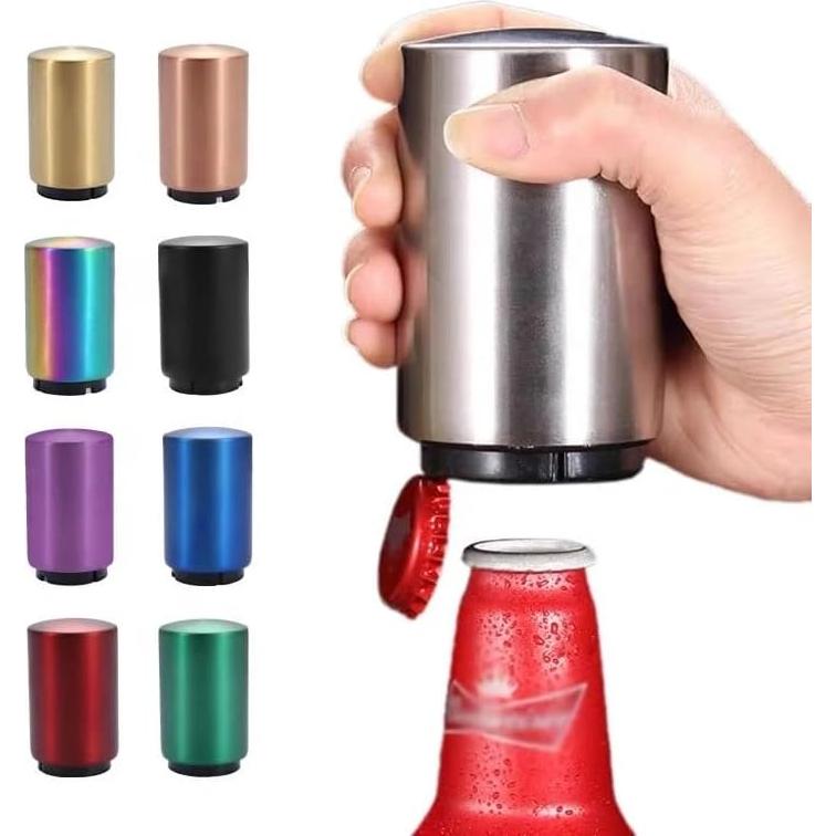 Abrebotellas Automático SAMADEX de Acero Inoxidable Rojo