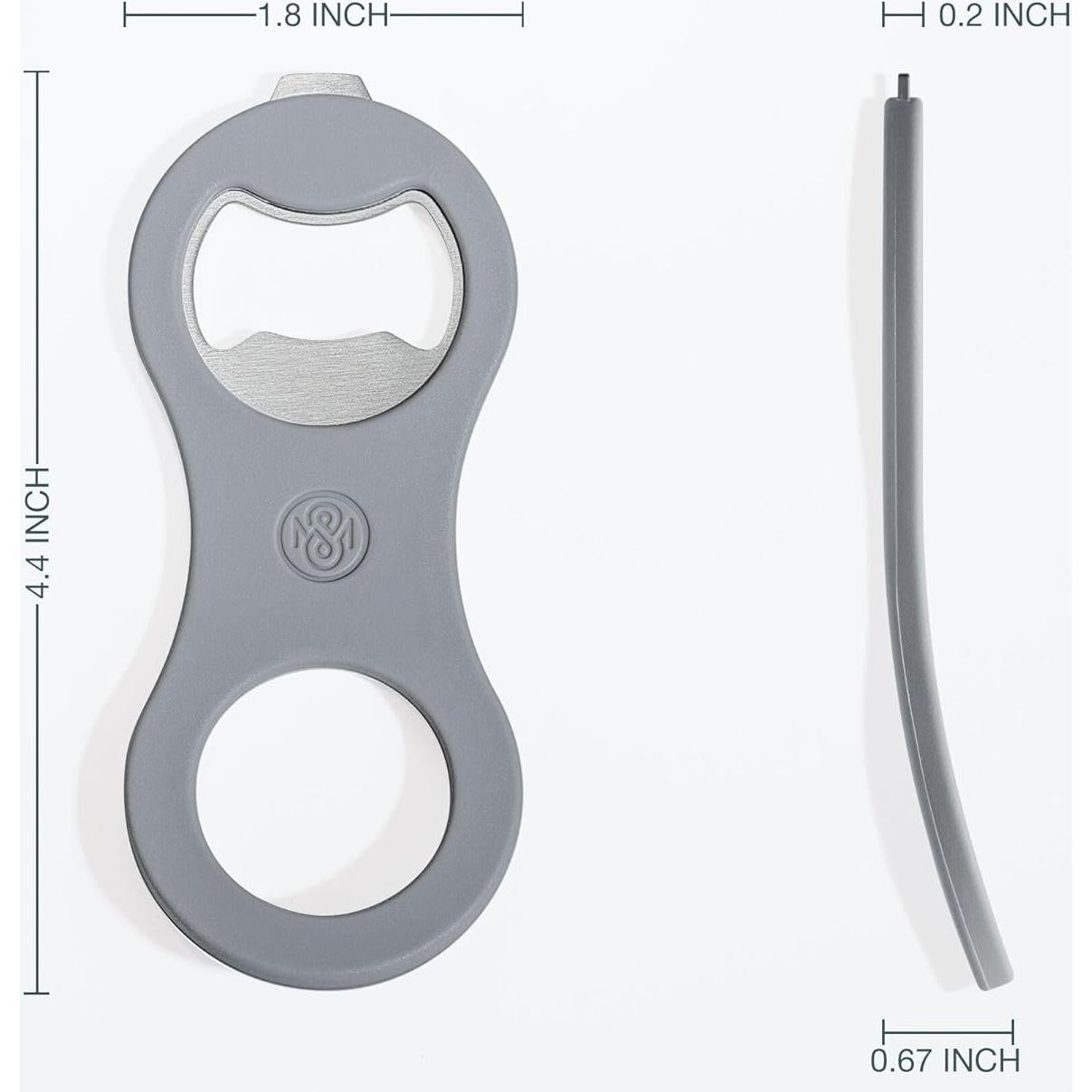 Abridor de Botellas 2 en 1 8SOM Magnético Gris