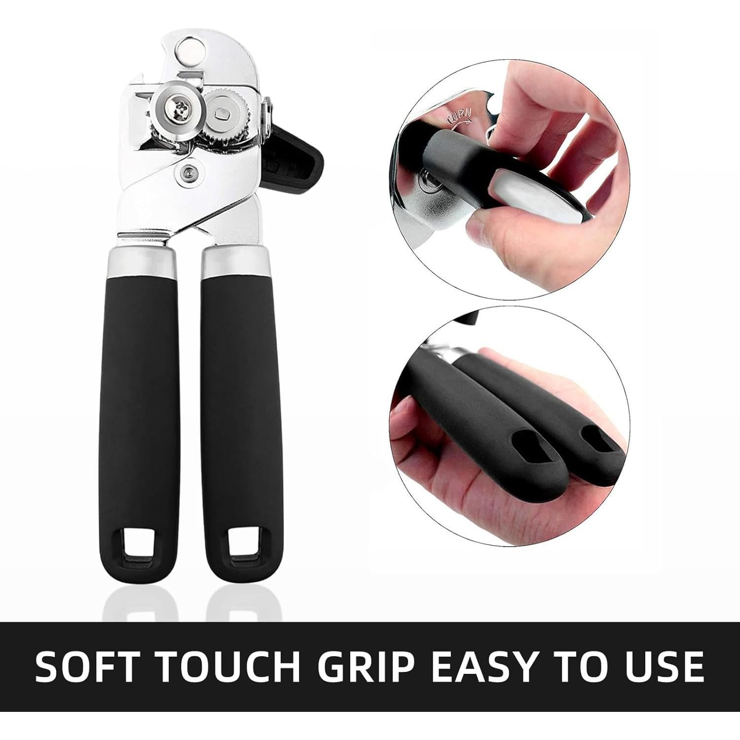 Abre Latas Manual Pet Time Pt-002 Acero Inoxidable Ergonómico