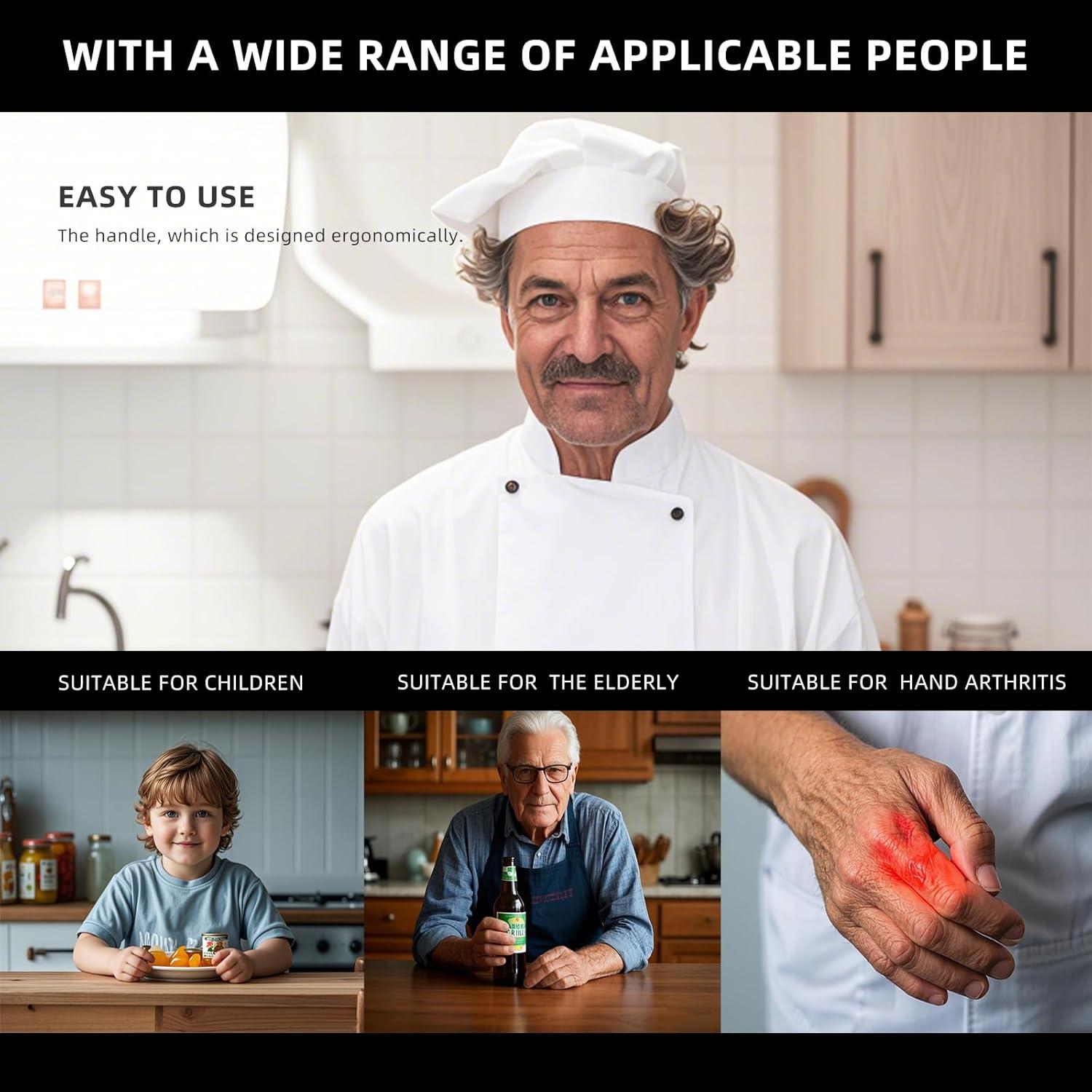 Abre Latas Manual Pet Time Pt-002 Acero Inoxidable Ergonómico