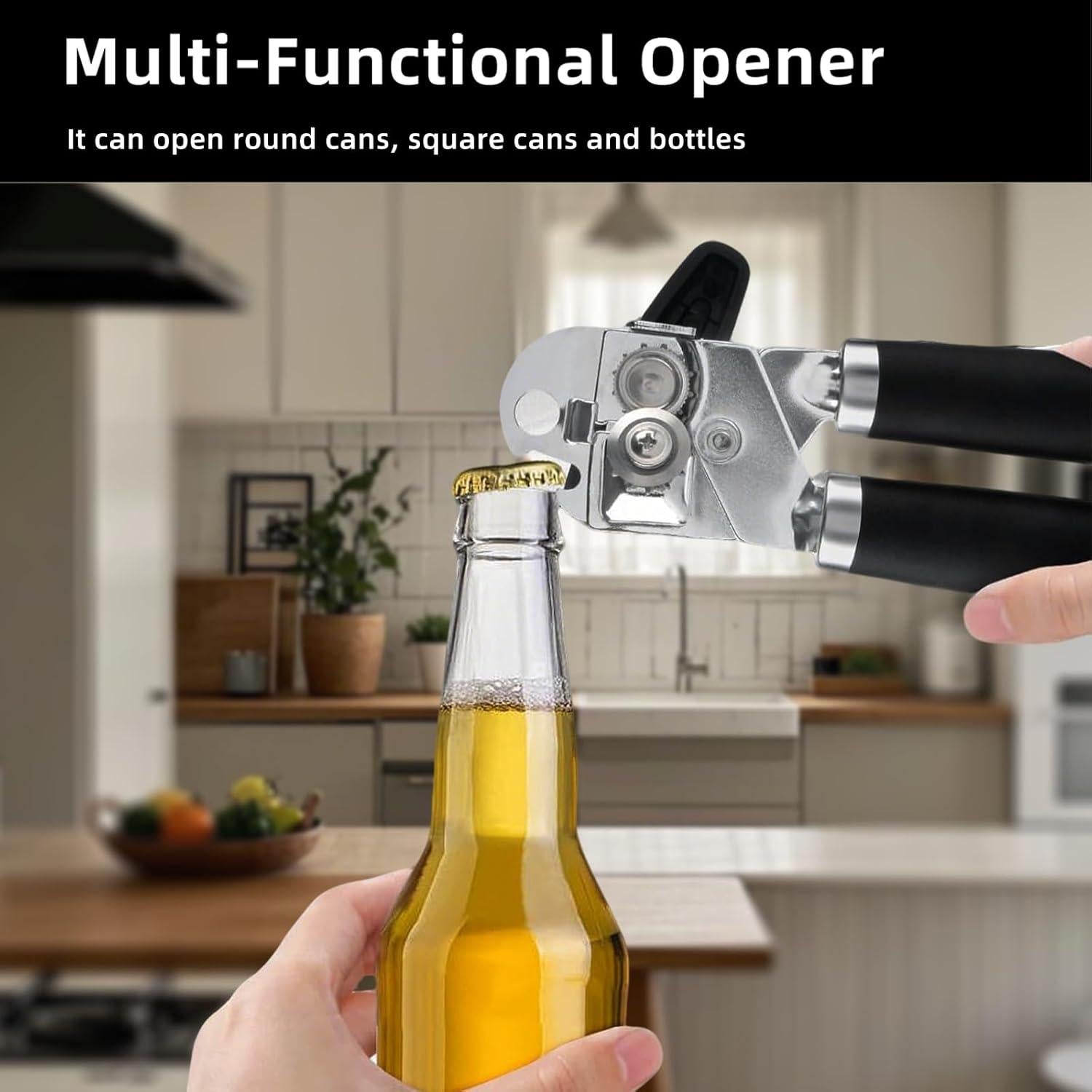 Abre Latas Manual Pet Time Pt-002 Acero Inoxidable Ergonómico