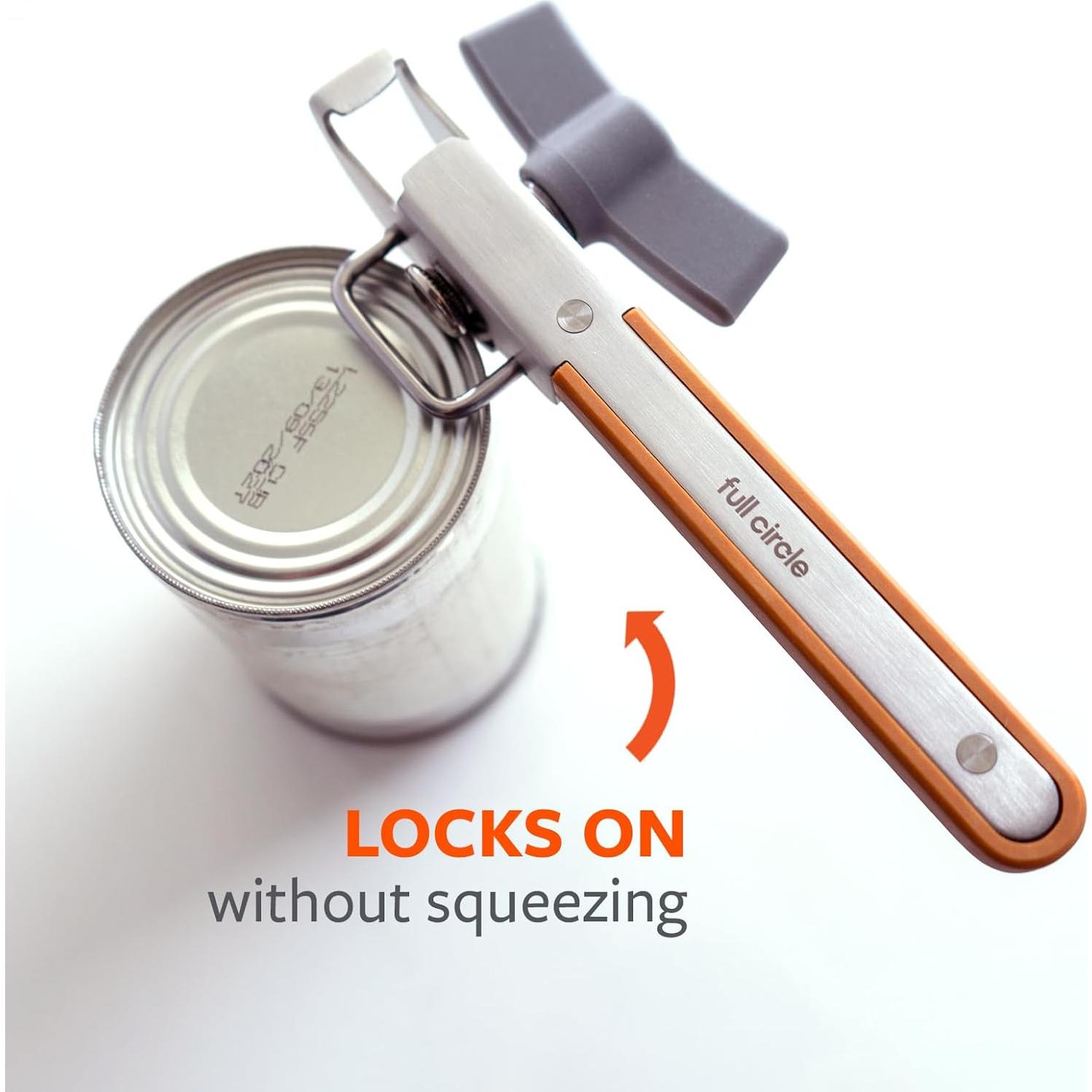 Abrelatas Manual Full Circle Acero Inoxidable 170g Bordes Suaves