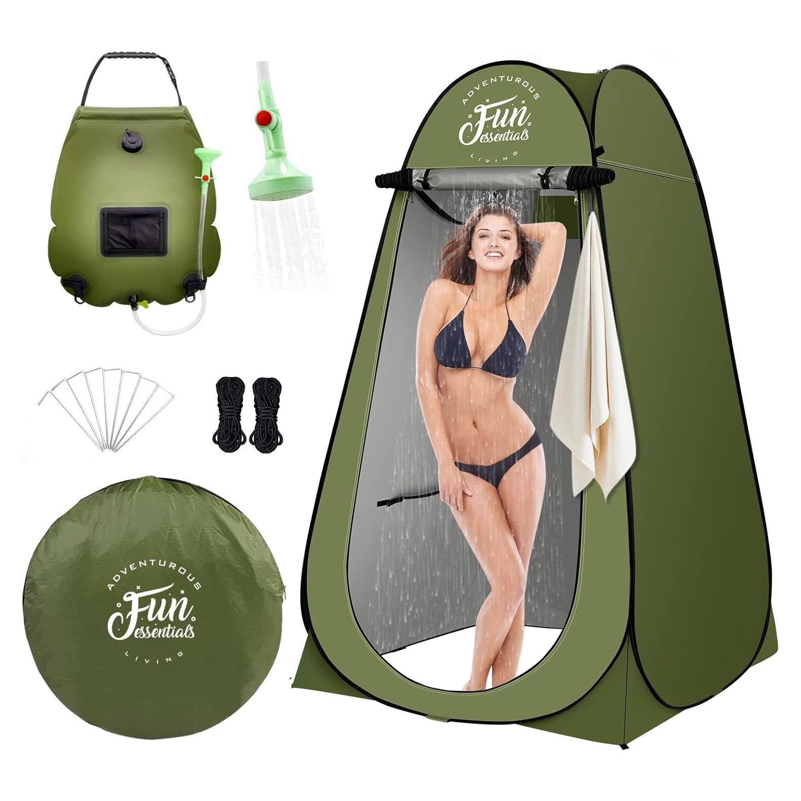 Kit de Ducha Solar FUN ESSENTIALS 5L Plegable y Privacidad