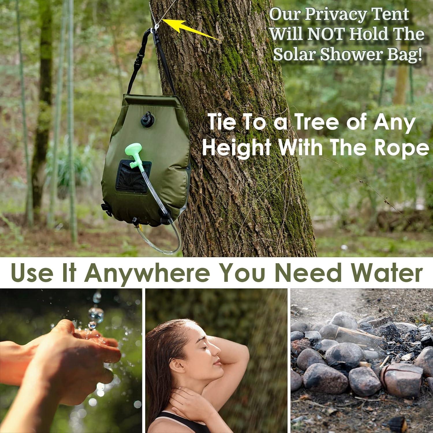 Kit de Ducha Solar FUN ESSENTIALS 5L Plegable y Privacidad