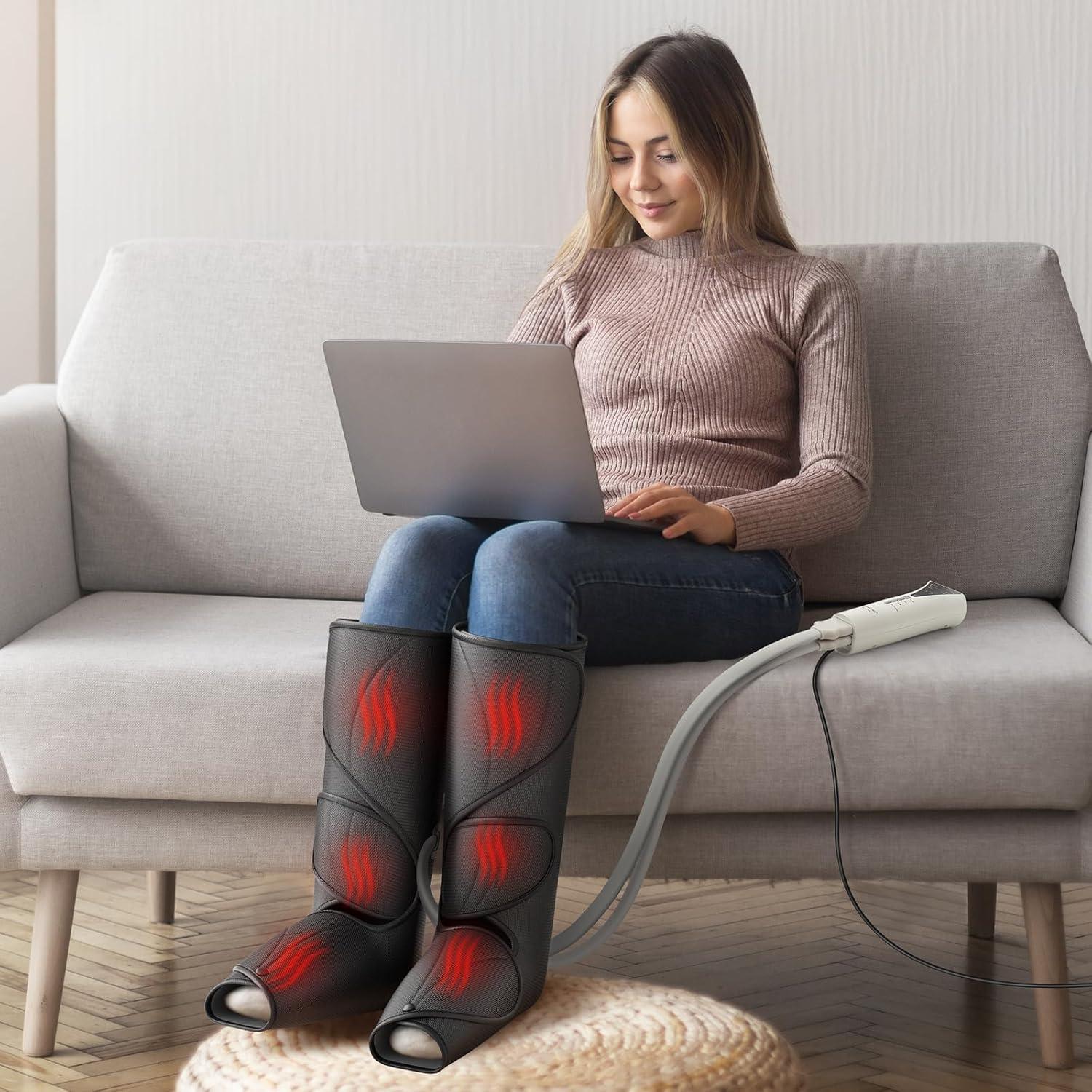 Masajeador de Piernas QUINEAR con Calor y Compresión de Aire