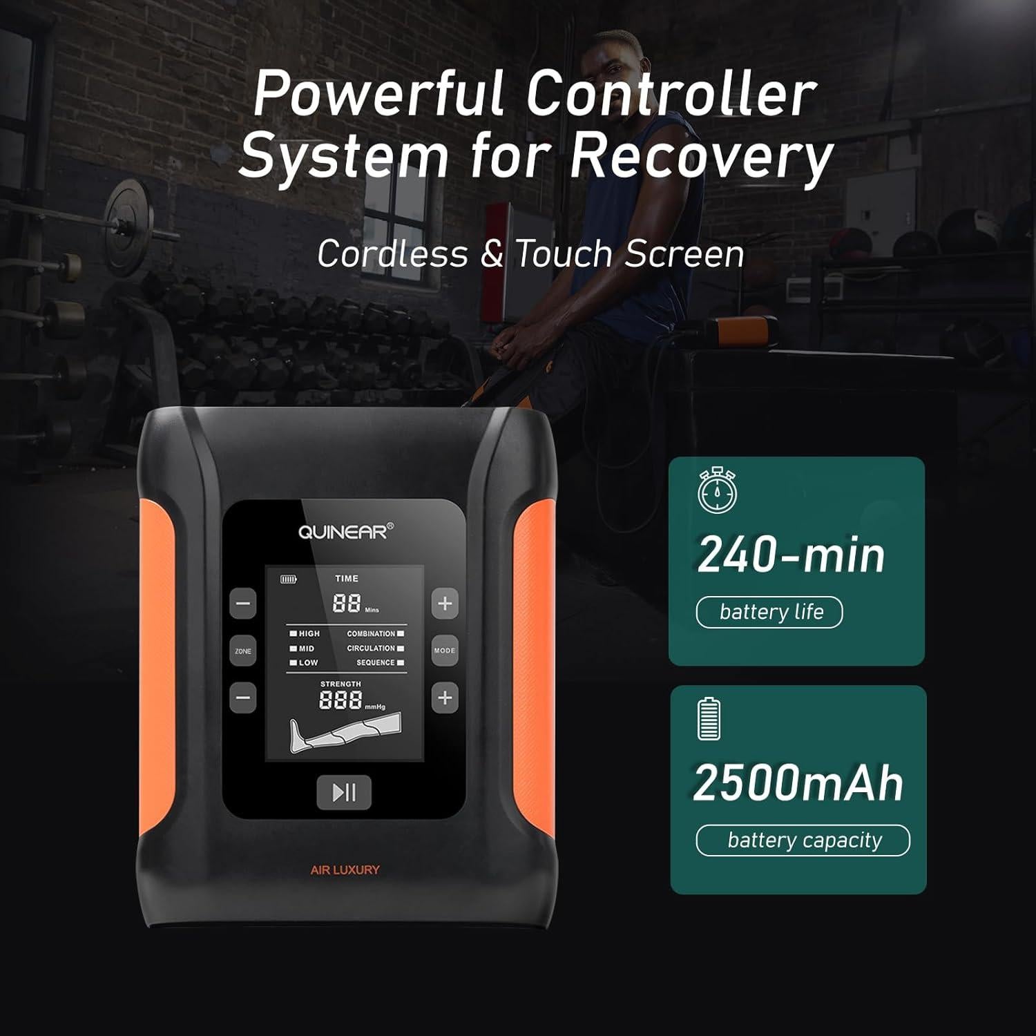 Botas de Compresión Inalámbricas QUINEAR Mediano 40x31x15cm