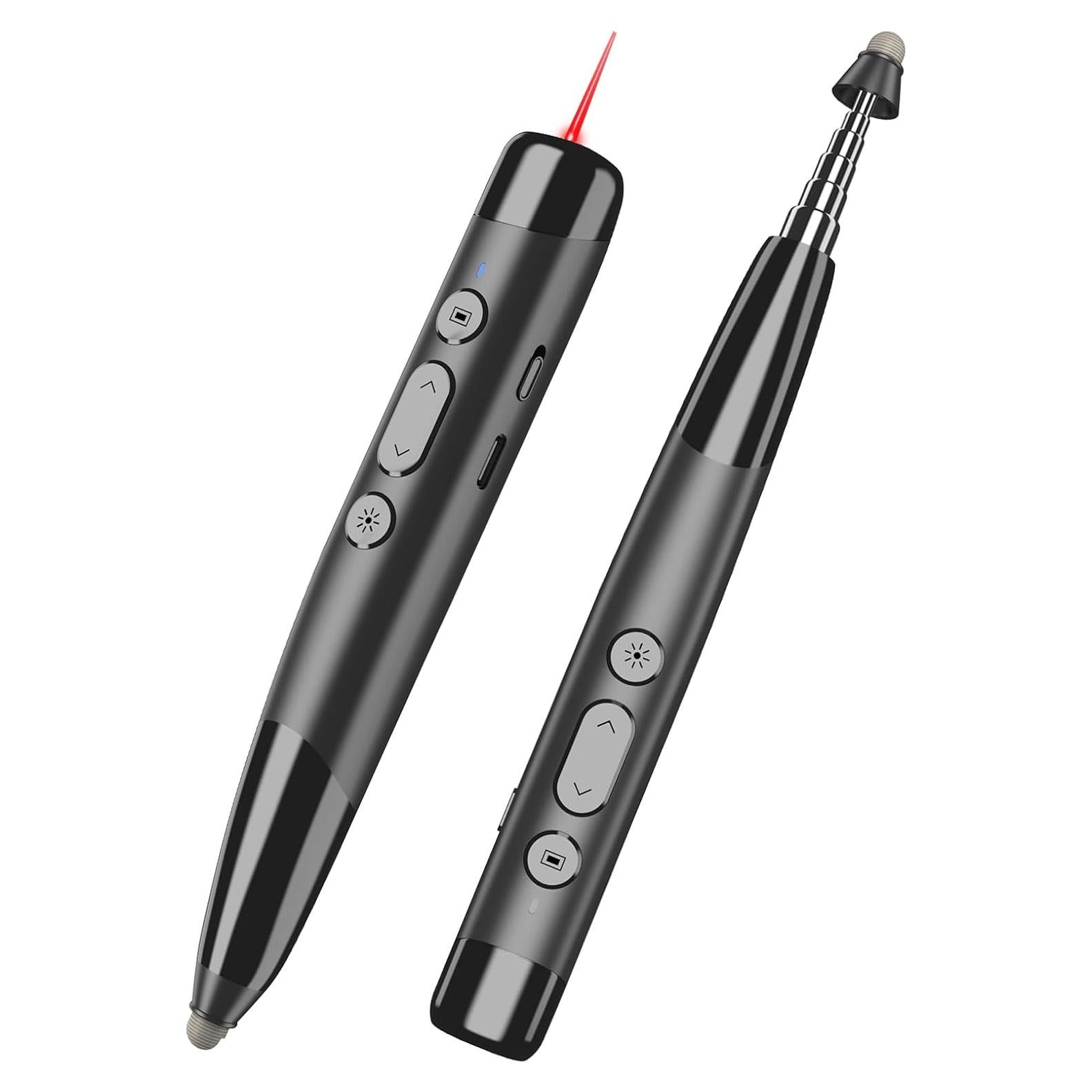 Presentador Inalámbrico Miritz TeachPro 4-en-1 con Puntero Rojo