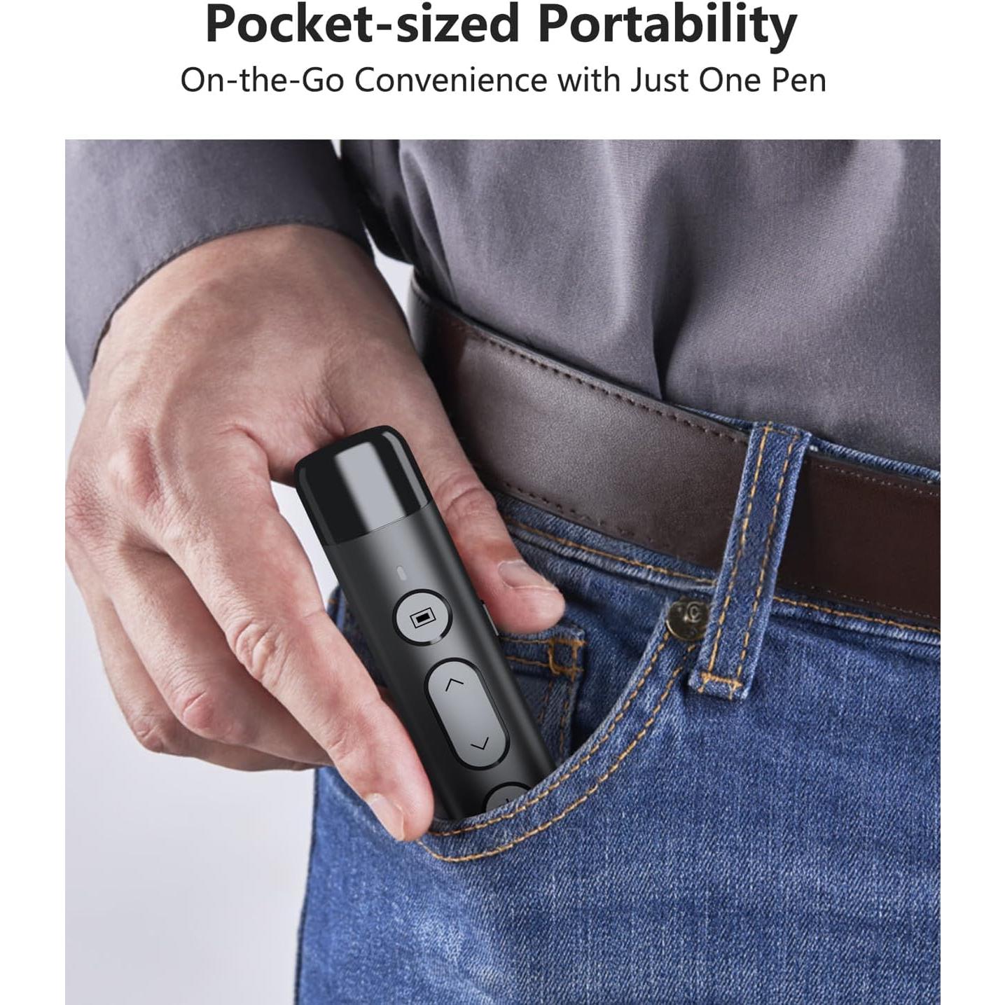 Presentador Inalámbrico Miritz TeachPro 4-en-1 con Puntero Rojo