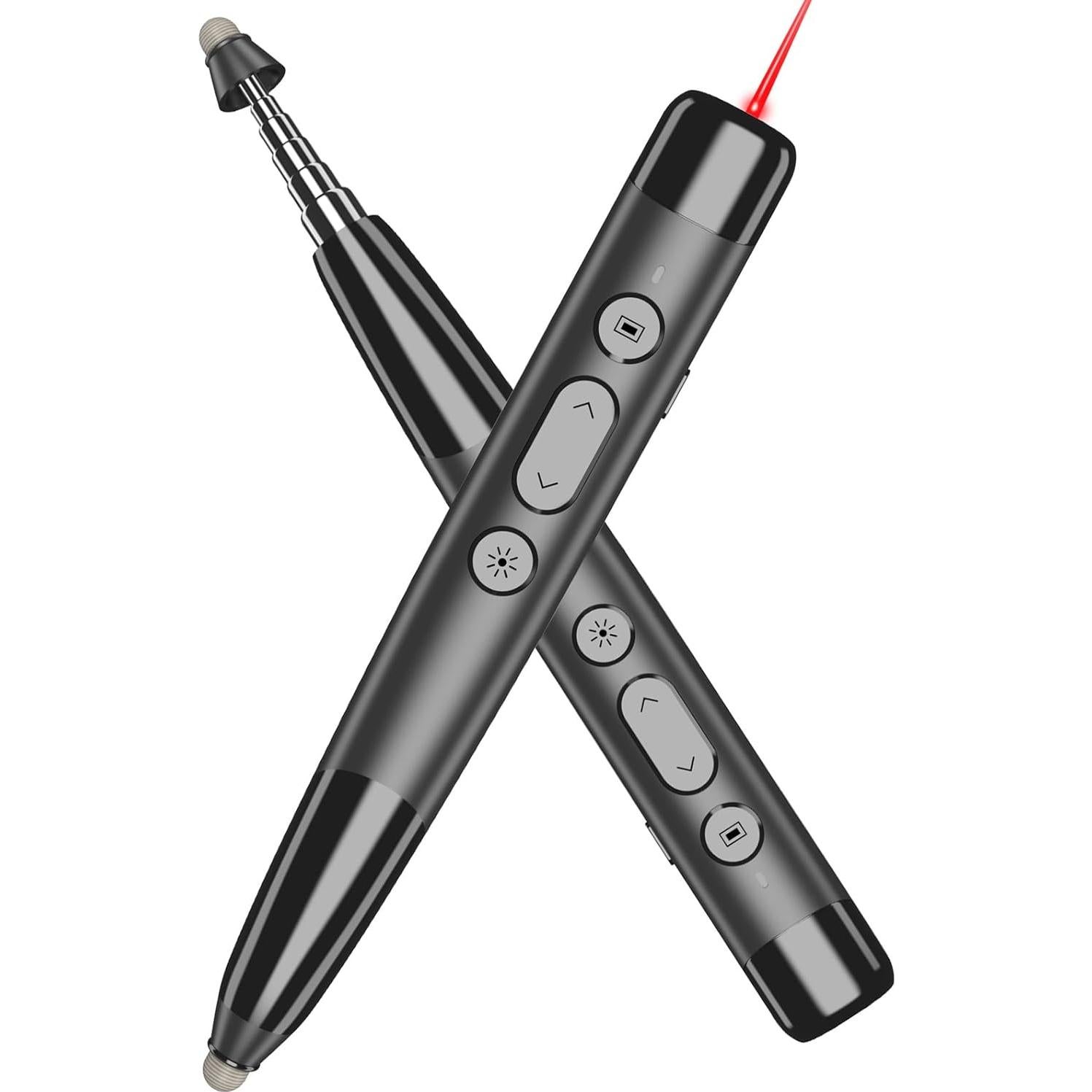 Presentador Inalámbrico Miritz TeachPro 4-en-1 con Puntero Rojo