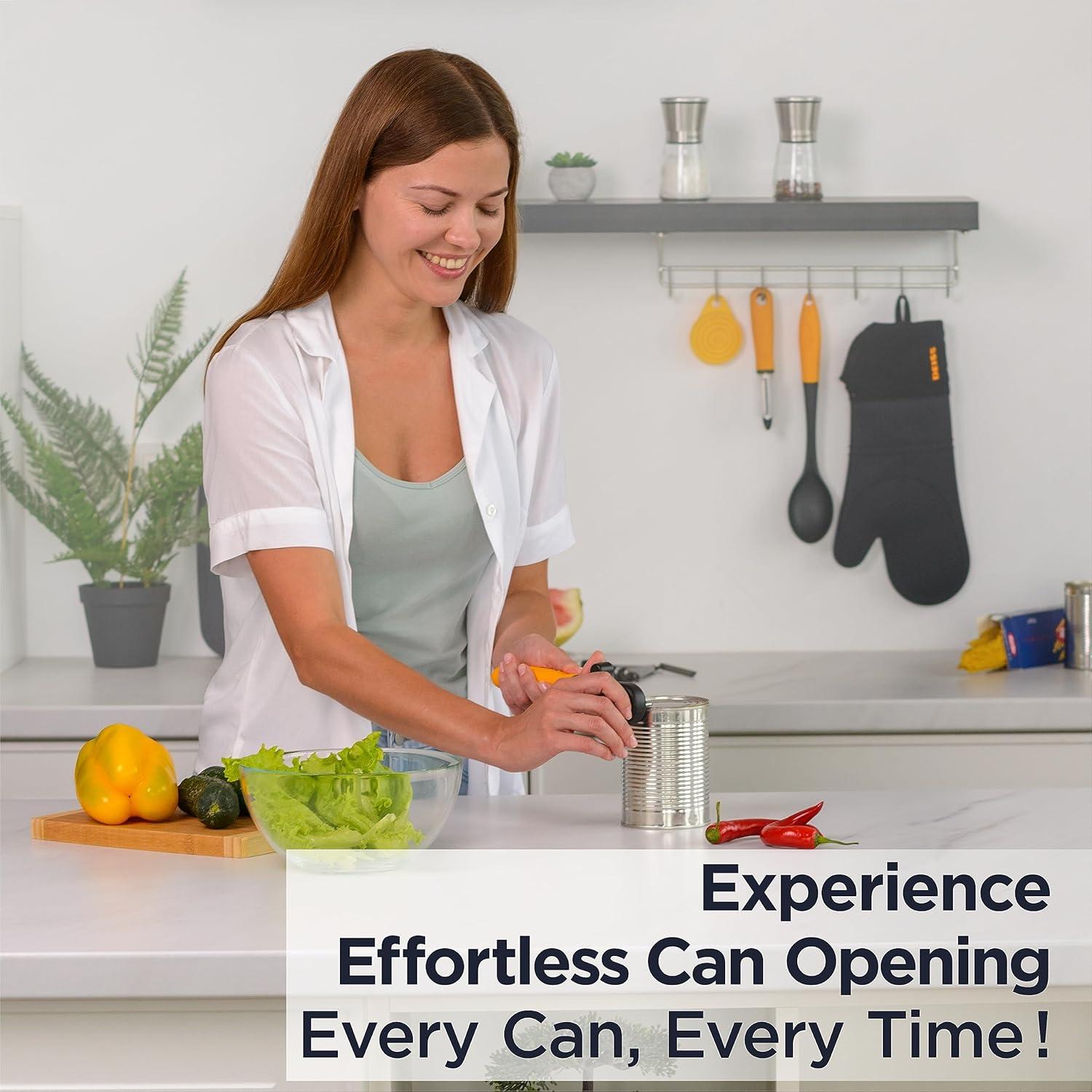 Abrelatas Manual Deiss Pro Naranja Acero Inoxidable 21.5cm