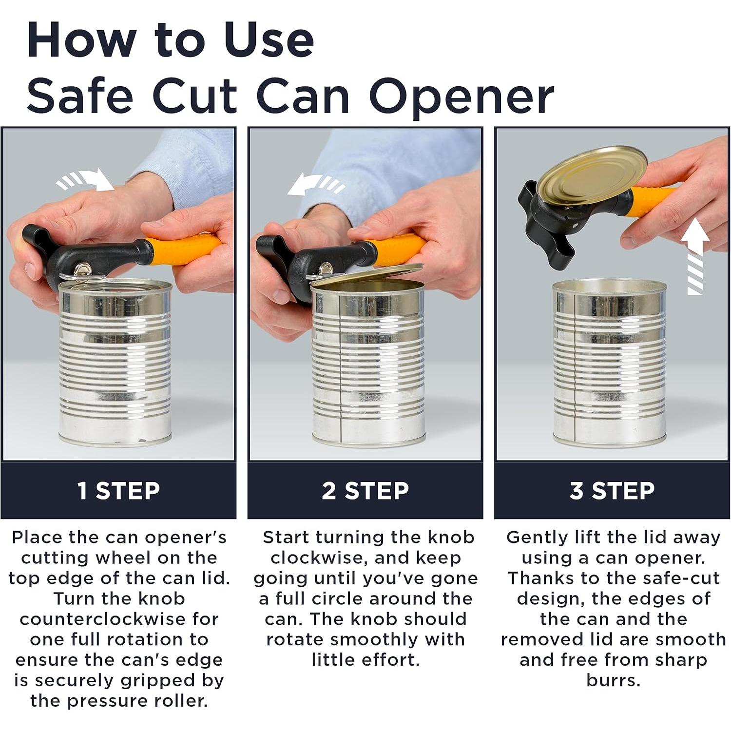 Abrelatas Manual Deiss Pro Naranja Acero Inoxidable 21.5cm