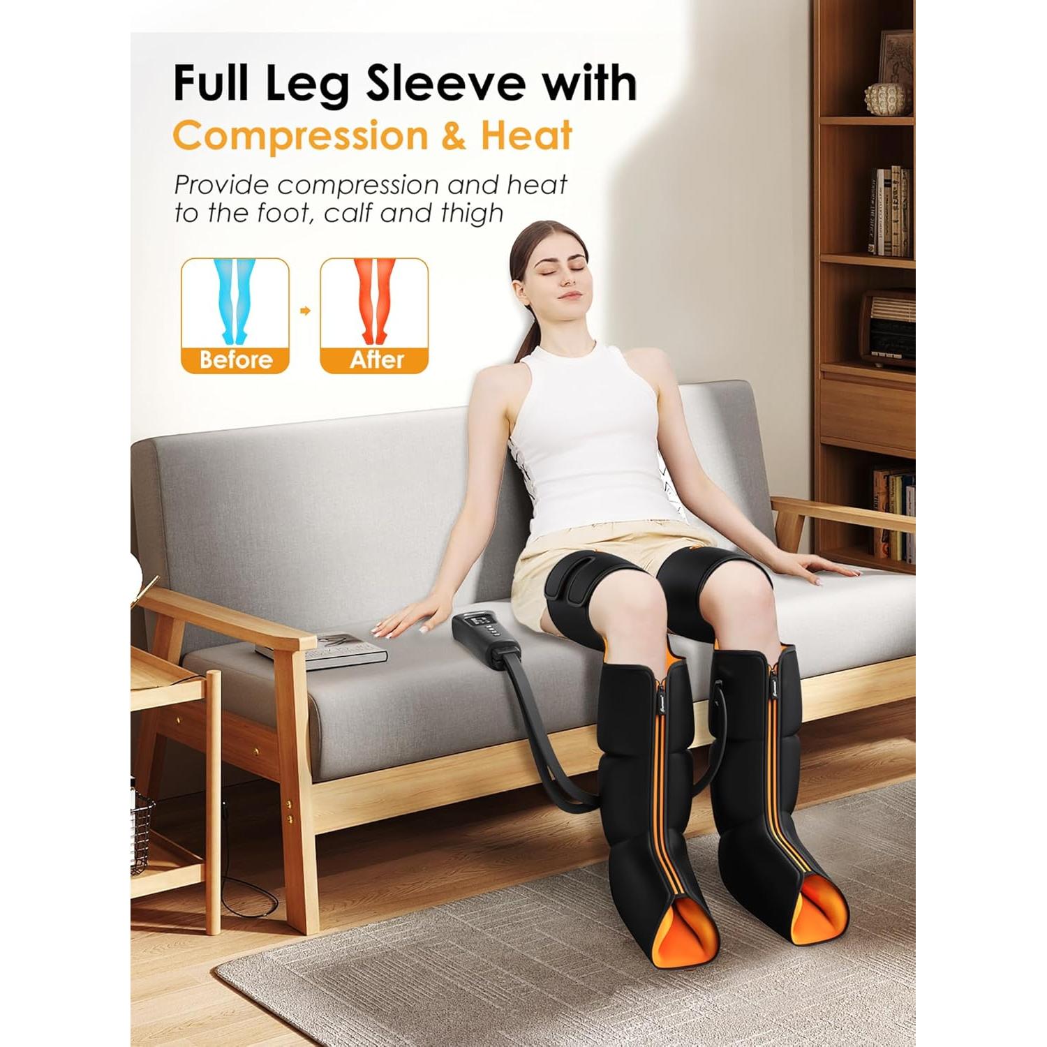 Masajeador de Piernas SLOTHMORE con Calor y Compresión 3 Niveles