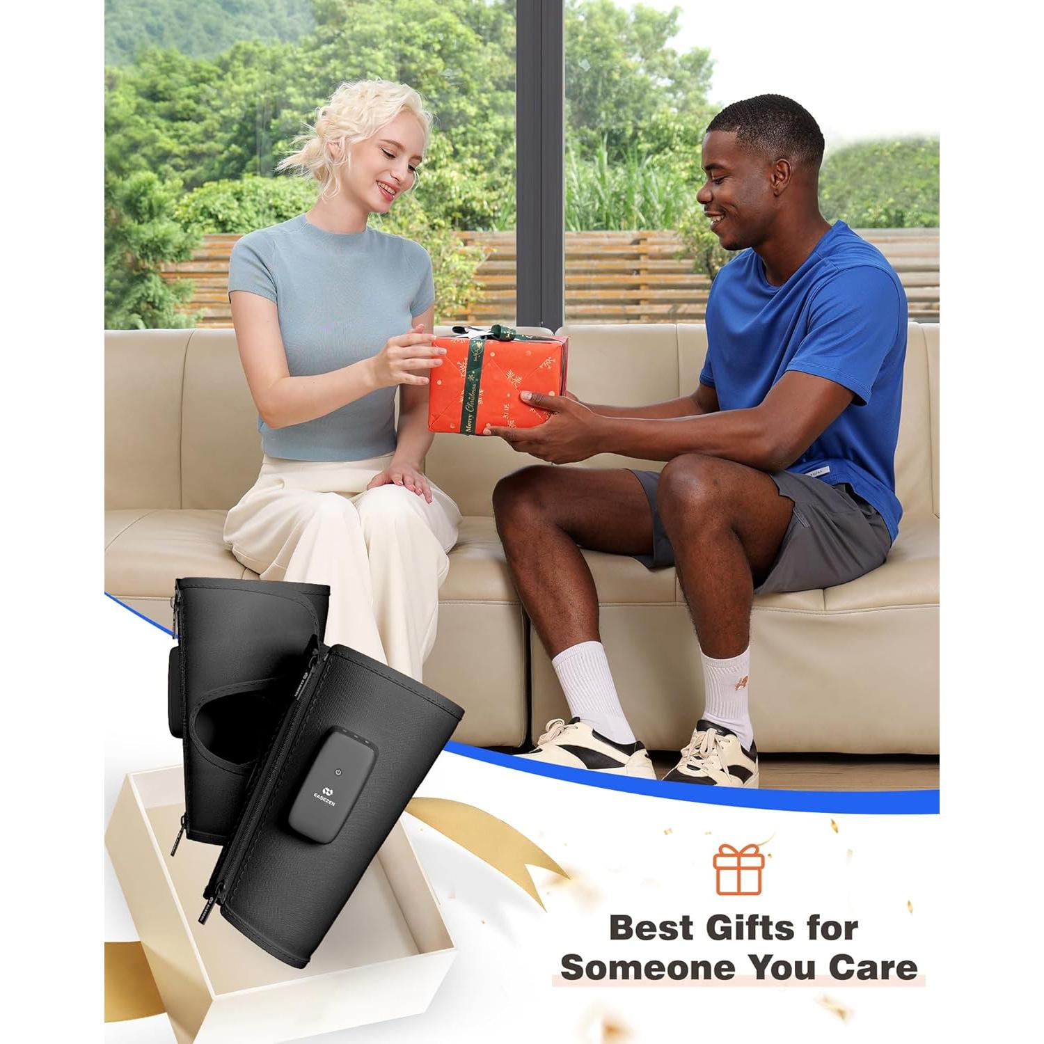 Masajeador de Pantorrillas Inalámbrico EaseZen con Calor y Compresión