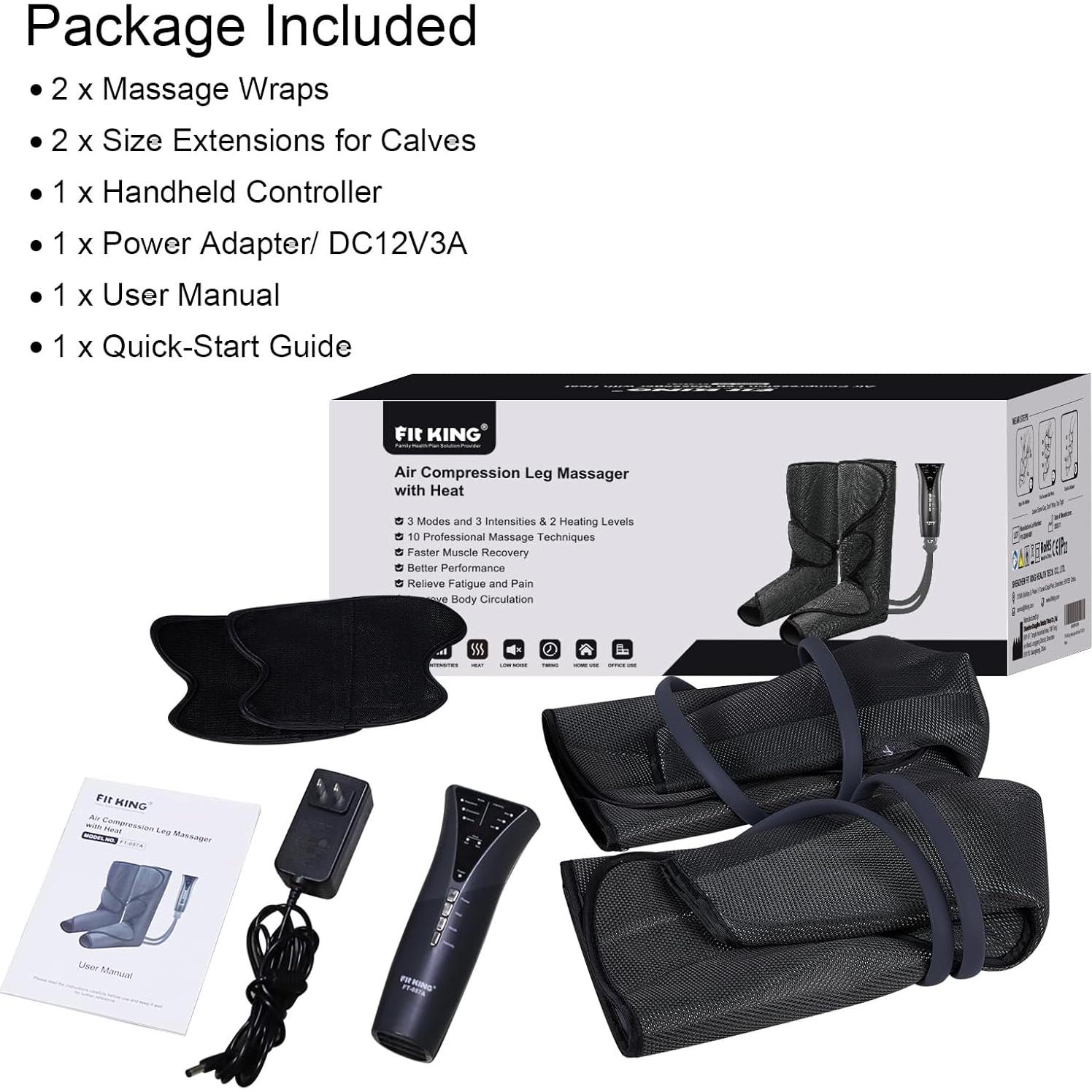 Masajeador de Piernas y Pies FIT KING FT-057A con Calor