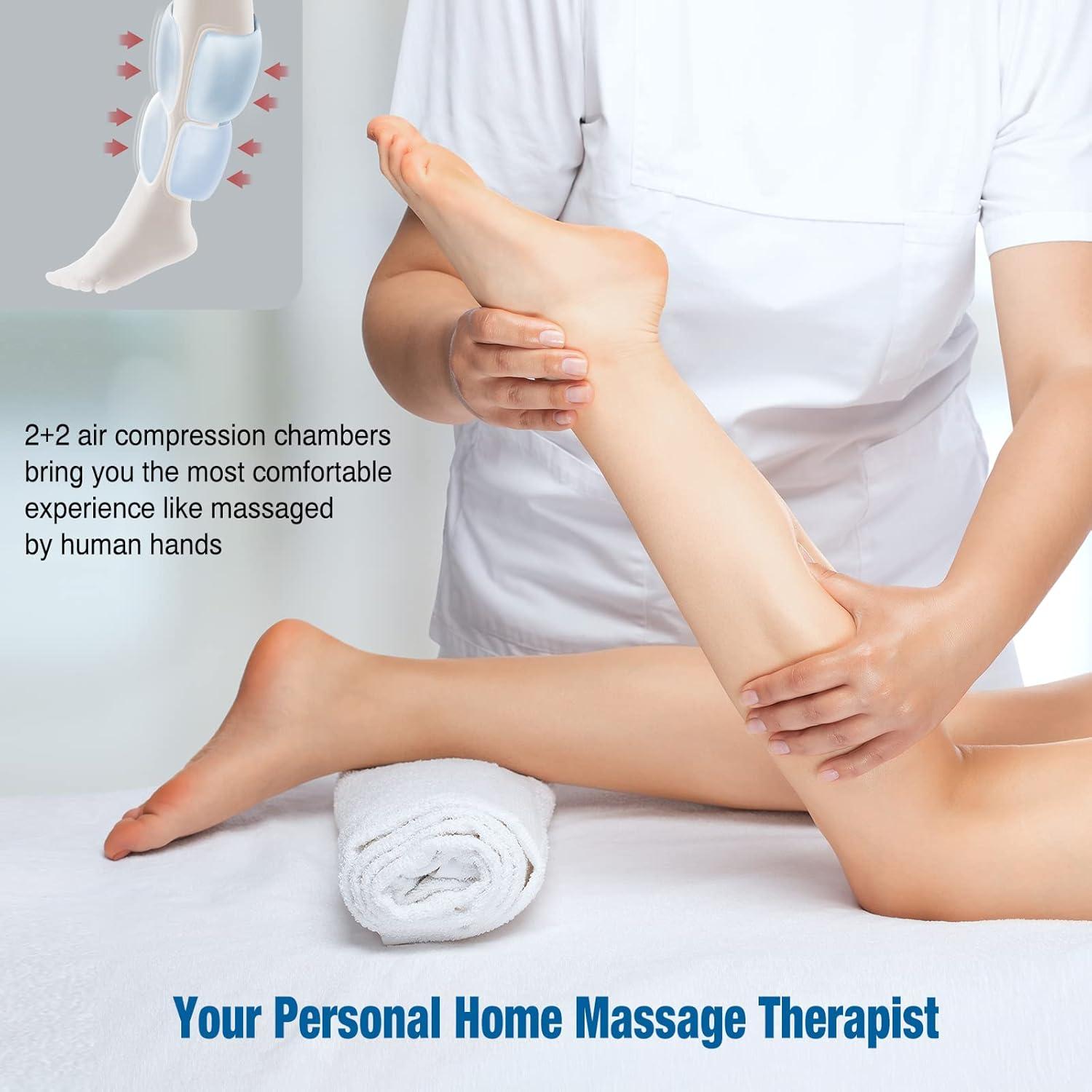 FIT KING Calf Massager for Circulation and Muscle Recovery, Air Compression Device for Calves, Relives Muscle Soreness and Swelling Pain, Helpful for Edema and RLS