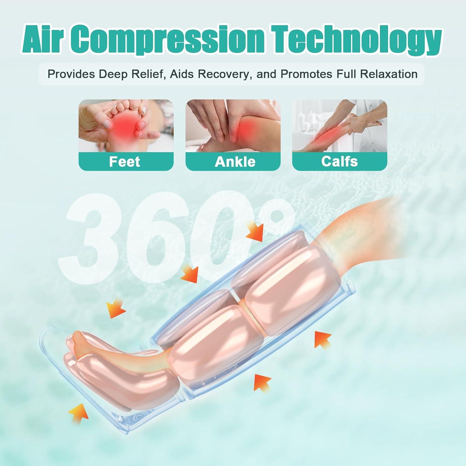 Masajeador de Piernas Slothmore con Calor y Compresión 6 Modos