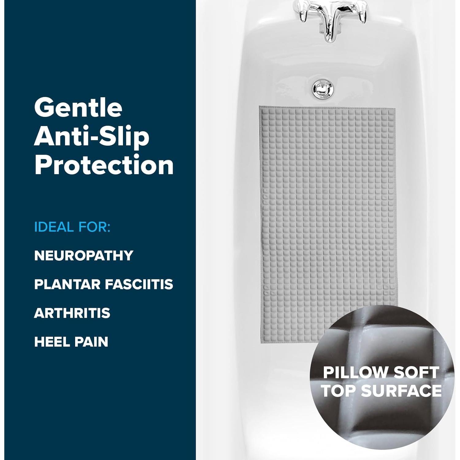 Tapete de Baño Antideslizante SlipX Solutions Gris 68.5x39.4cm