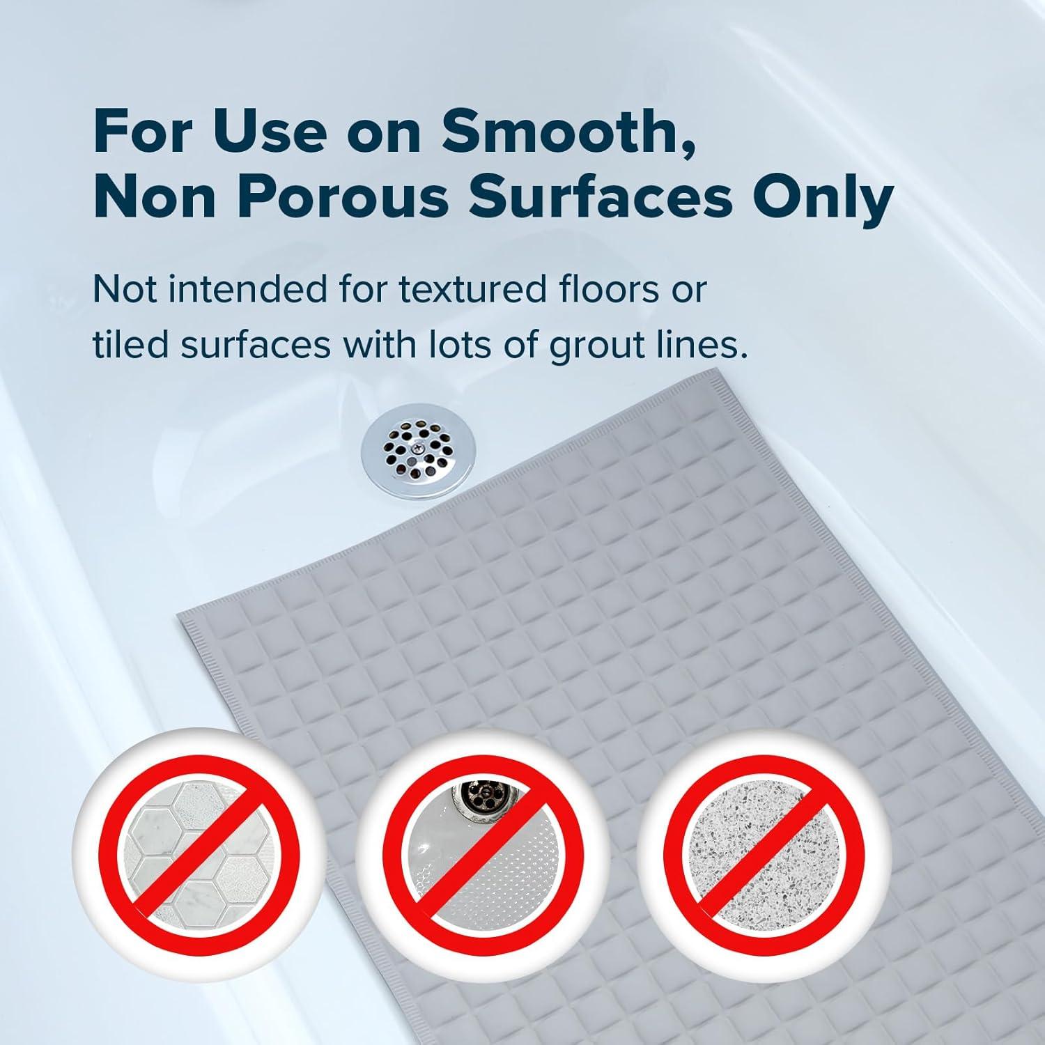 Tapete de Baño Antideslizante SlipX Solutions Gris 68.5x39.4cm