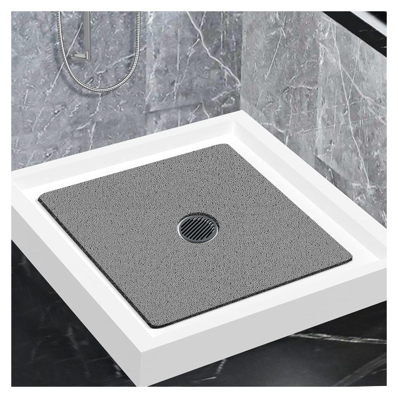 Alfombra de Ducha Antideslizante Zoryllic 60x60 cm Gris