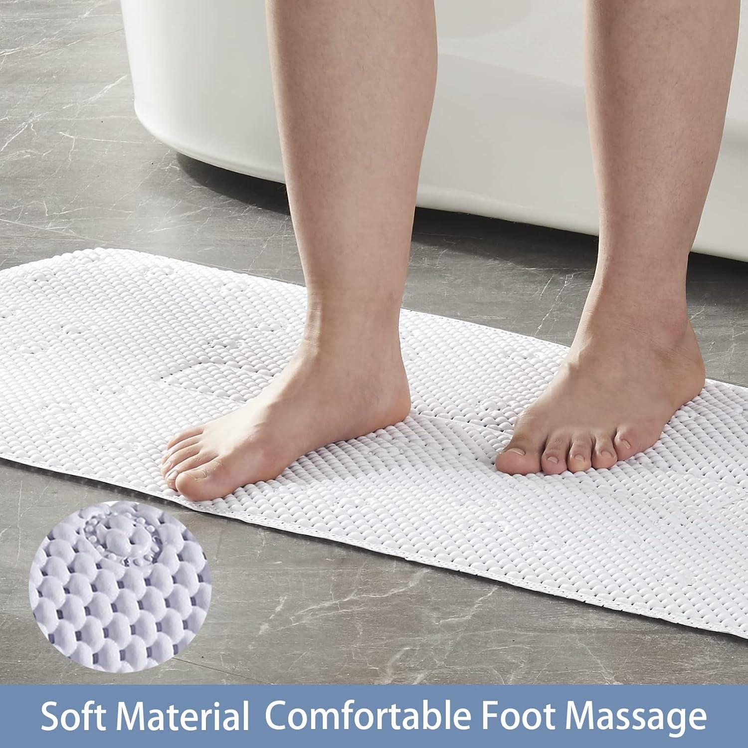 Alfombrilla de Baño Antideslizante Webos 40x16 cm Blanca