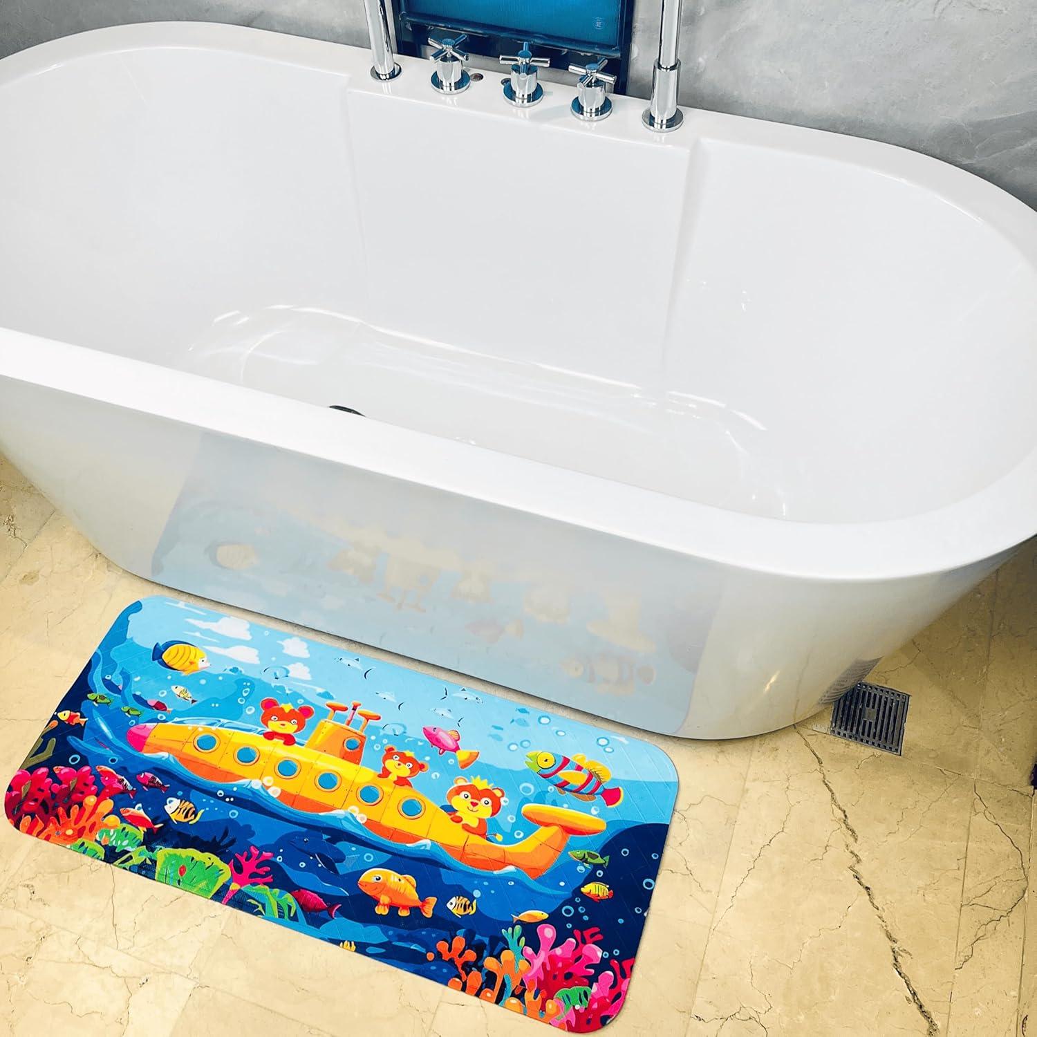 Alfombrilla de baño antideslizante ShineCozy 89x39cm Submarino