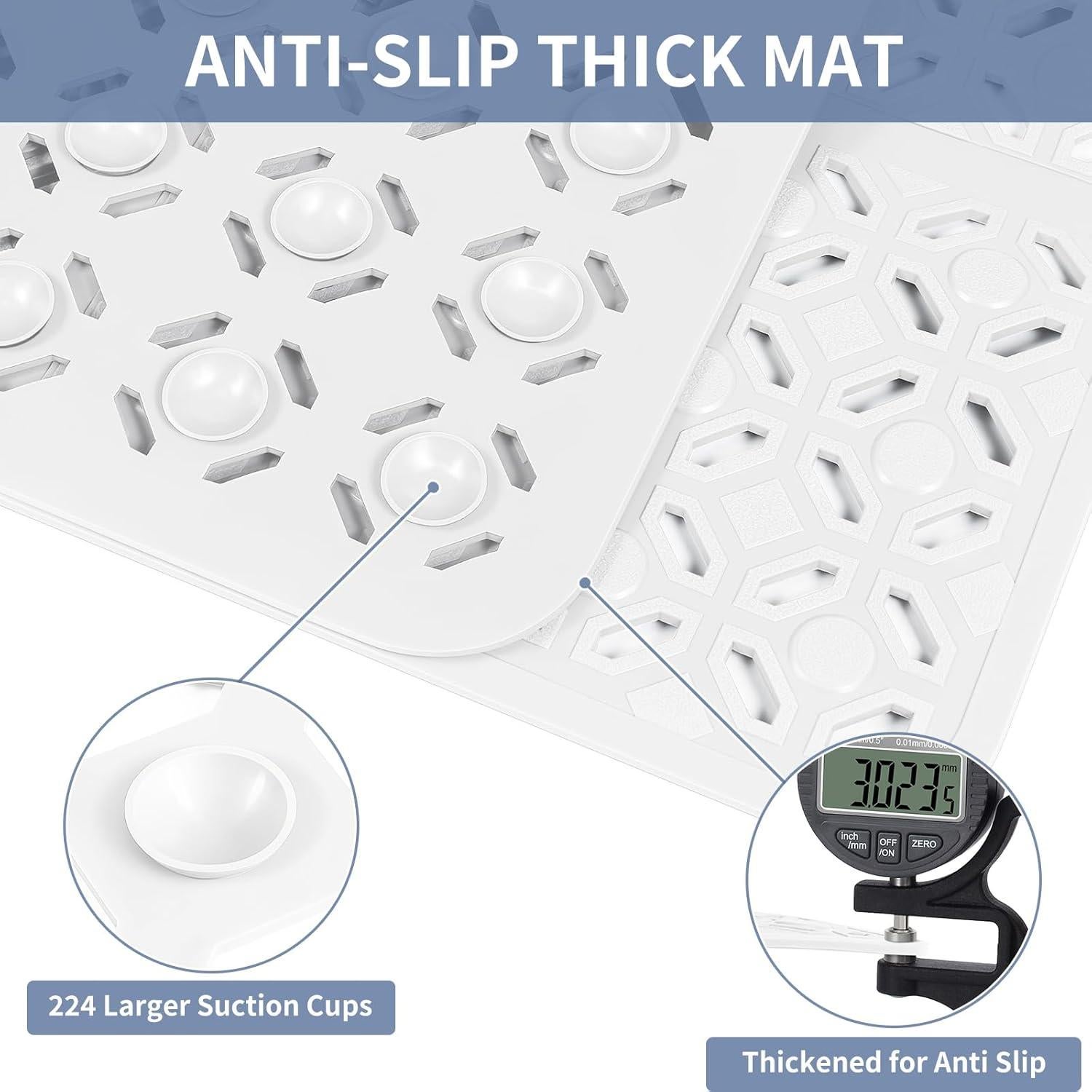 Mat de Ducha Cuadrado OTHWAY 68,58 cm Antideslizante Blanco