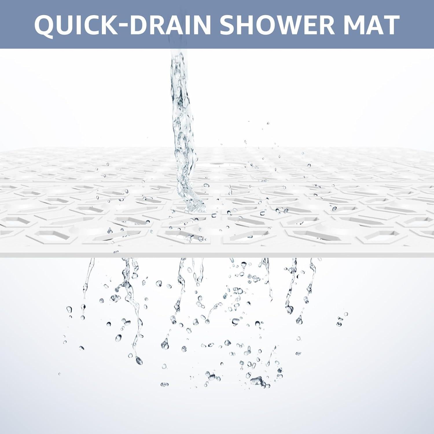 Mat de Ducha Cuadrado OTHWAY 68,58 cm Antideslizante Blanco