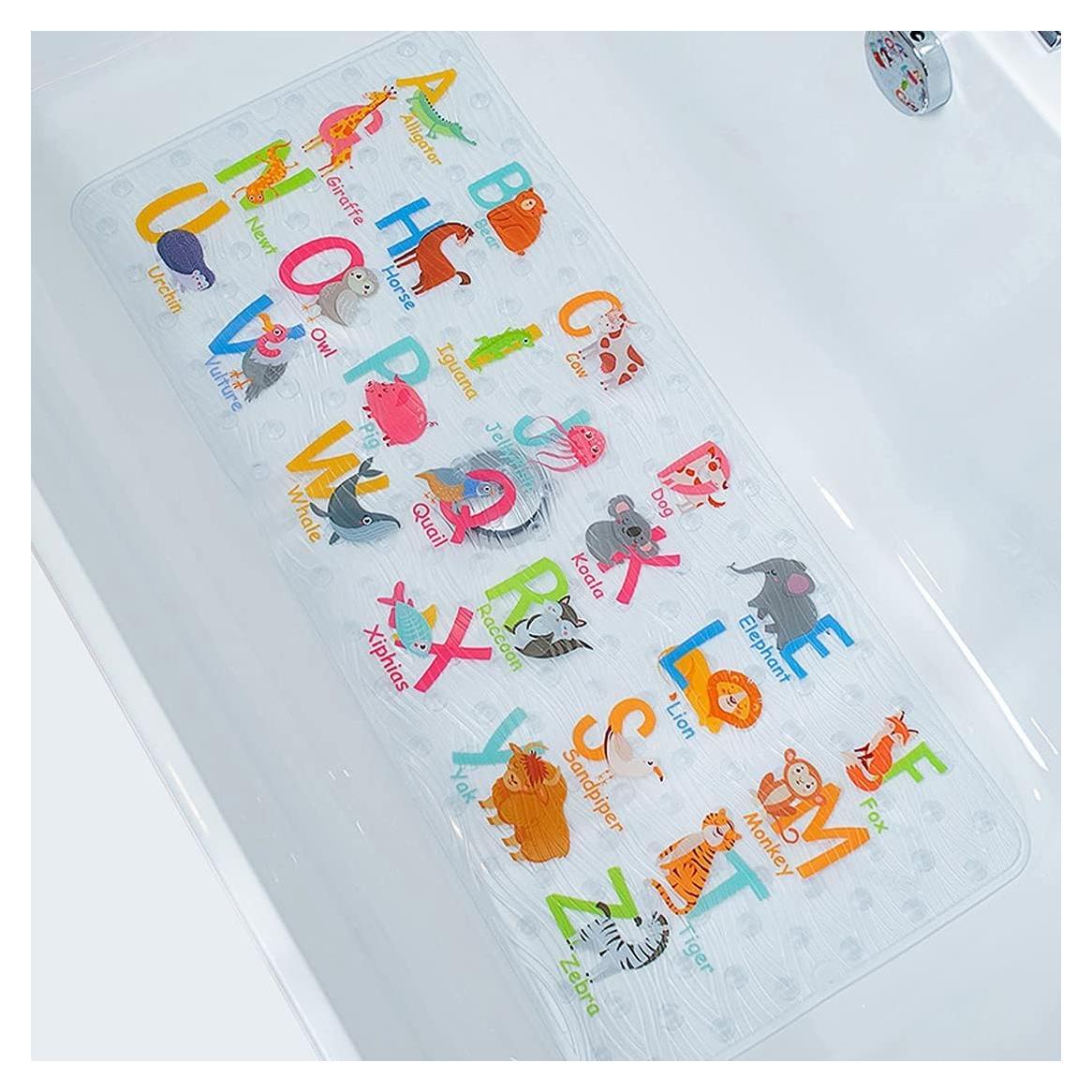 Alfombrilla de baño antideslizante BEEHOMEE XL Alfabeto 86x38 cm