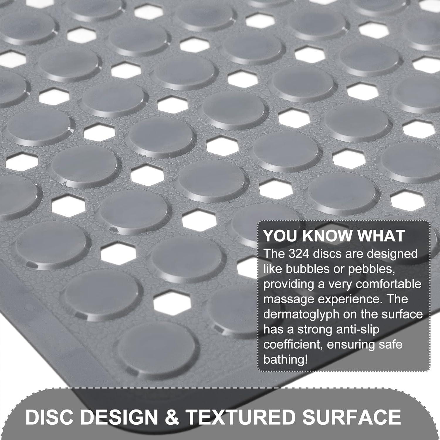 Alfombra de Baño Antideslizante TEESHLY 88,9x41,4 cm Gris