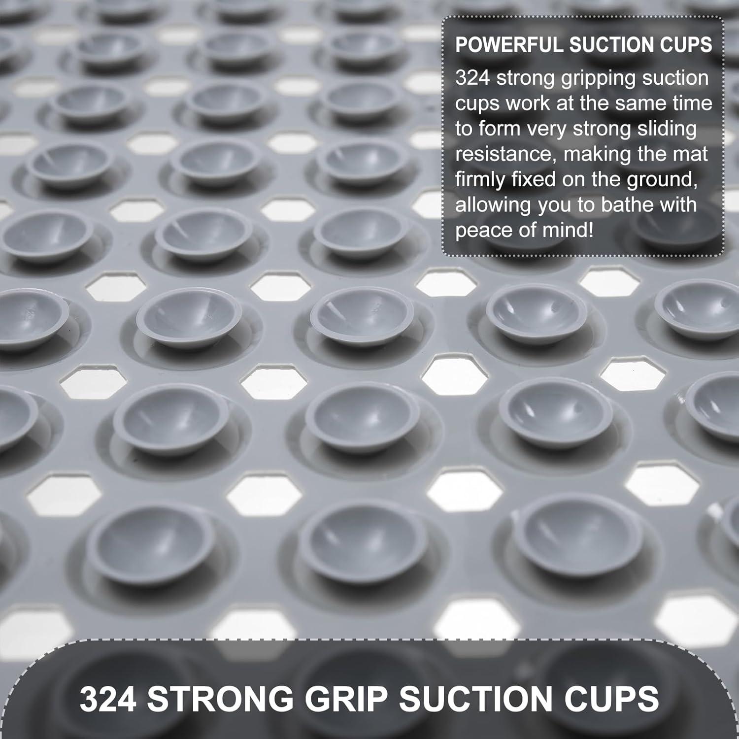 Alfombra de Baño Antideslizante TEESHLY 88,9x41,4 cm Gris