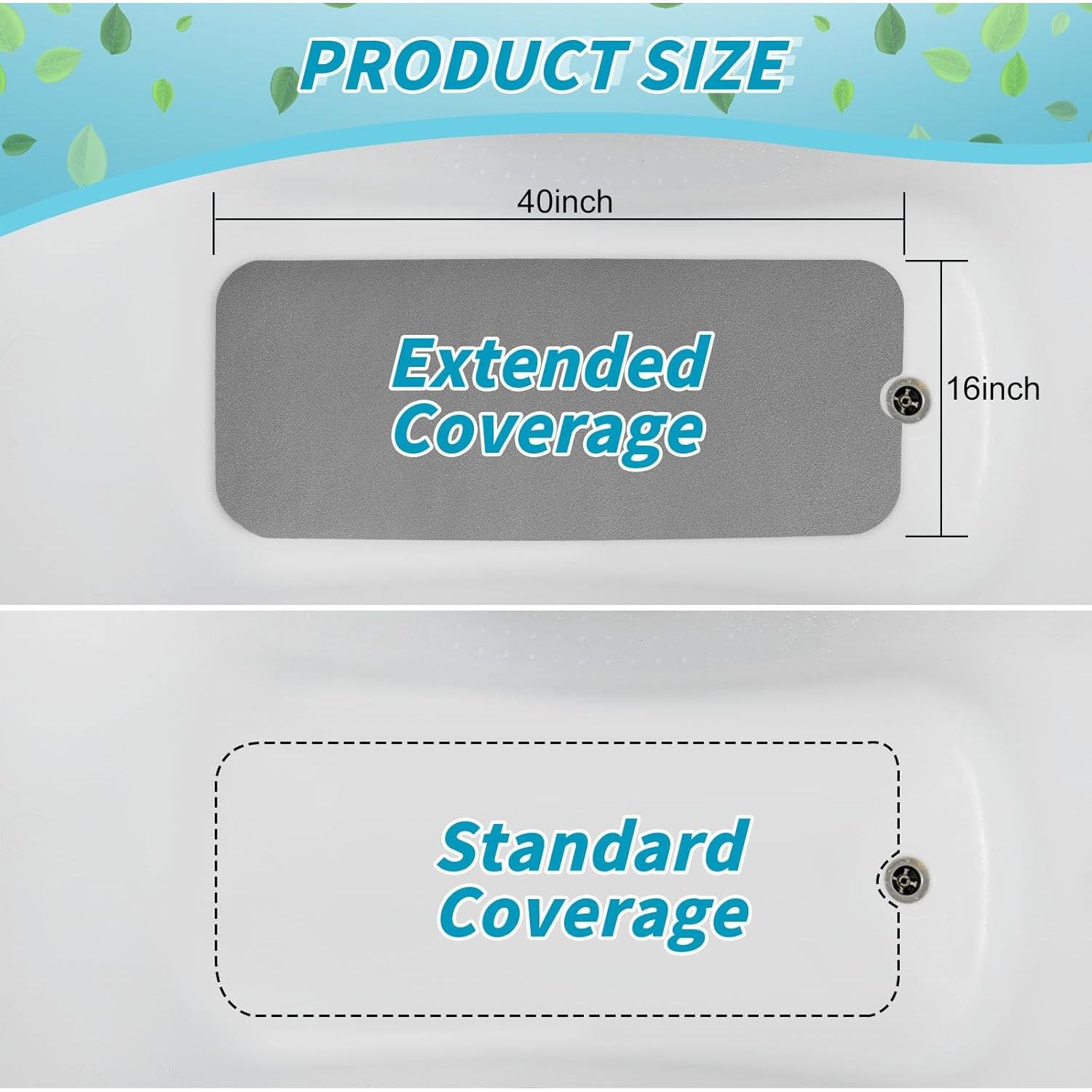 Tapete de Baño Antideslizante Dunzoom 40.5x101.5 cm Gris Claro