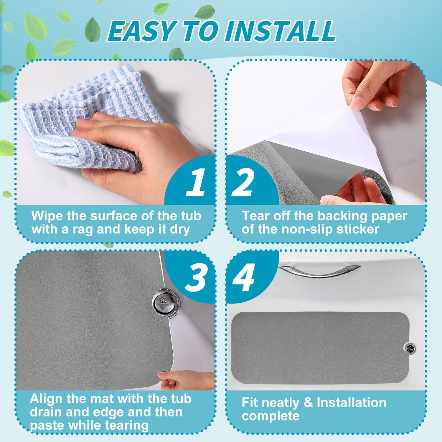 Tapete de Baño Antideslizante Dunzoom 40.5x101.5 cm Gris Claro