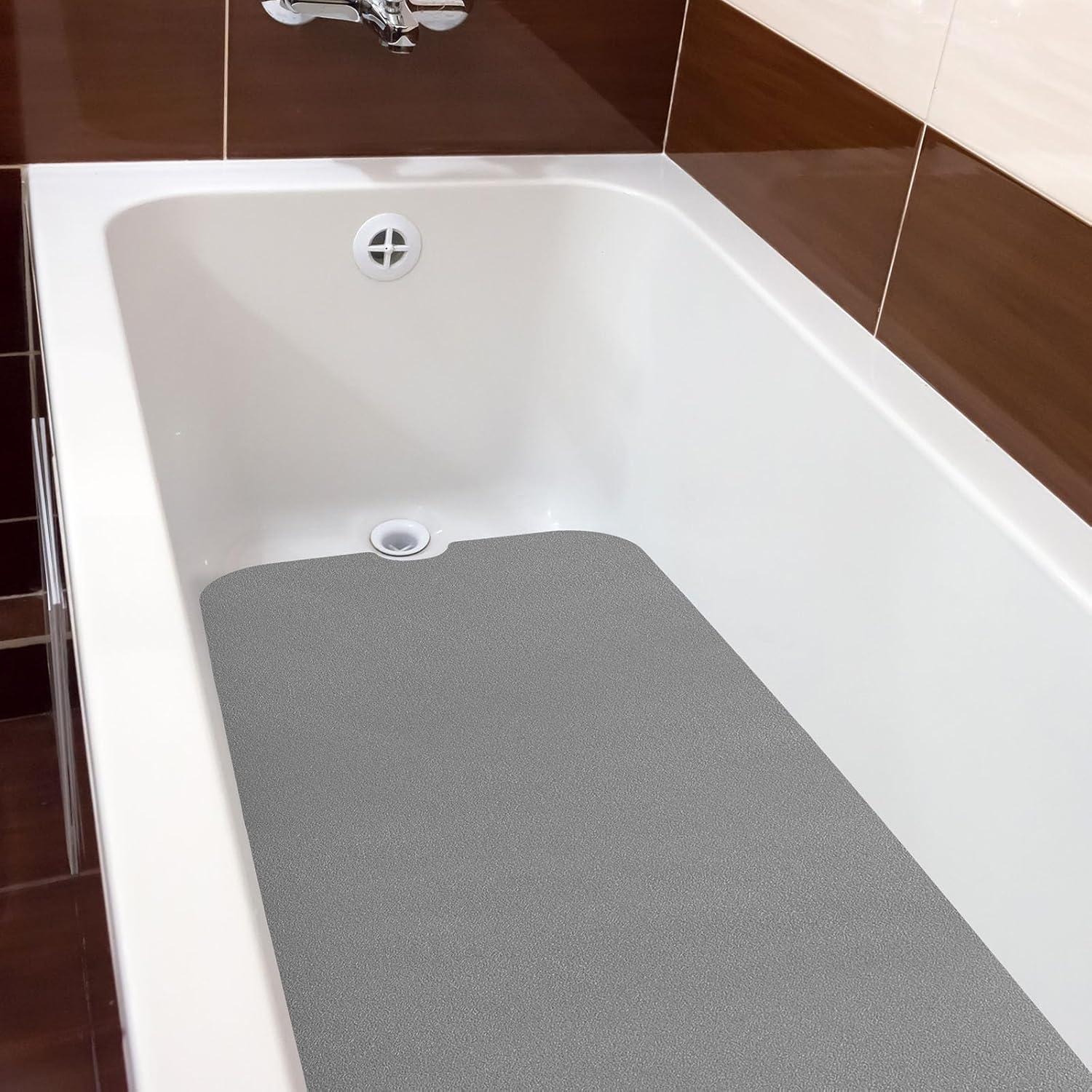Tapete de Baño Antideslizante Dunzoom 40.5x101.5 cm Gris Claro