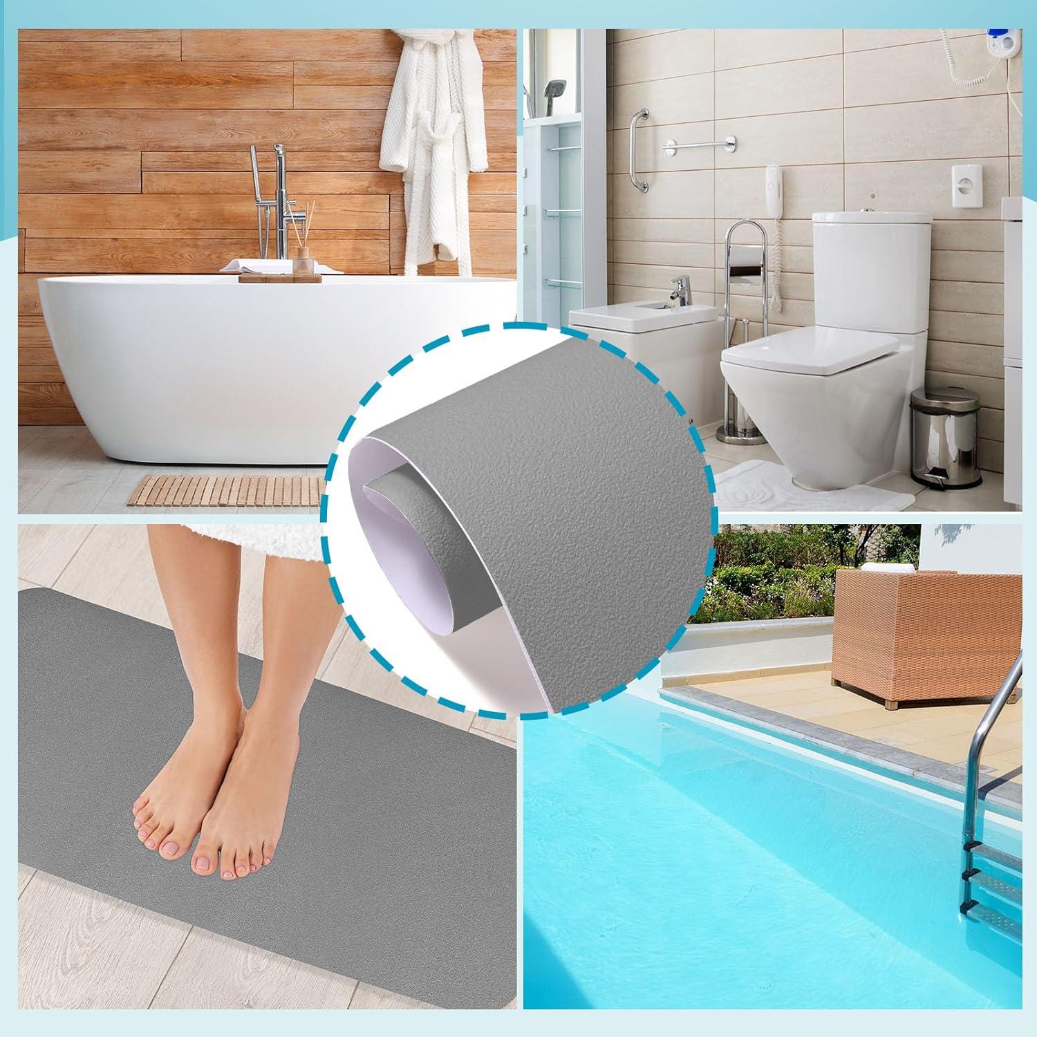 Tapete de Baño Antideslizante Dunzoom 40.5x101.5 cm Gris Claro