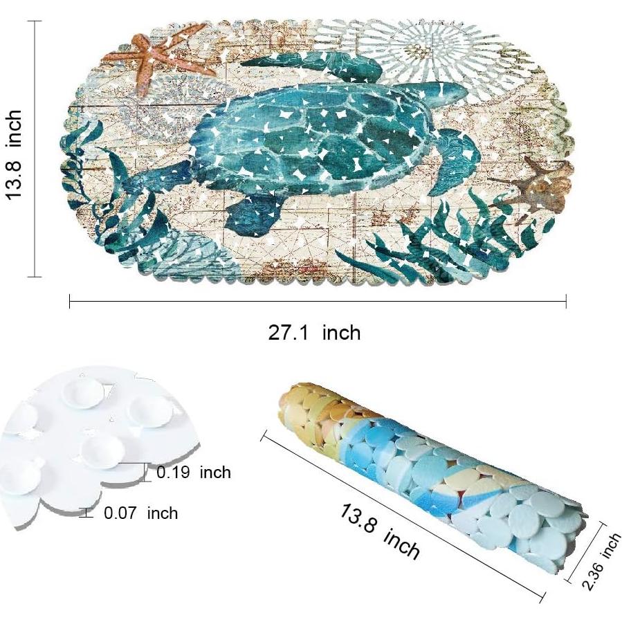 Alfombrilla de Baño Antideslizante MOLFUJ Tortuga Marina 35 cm