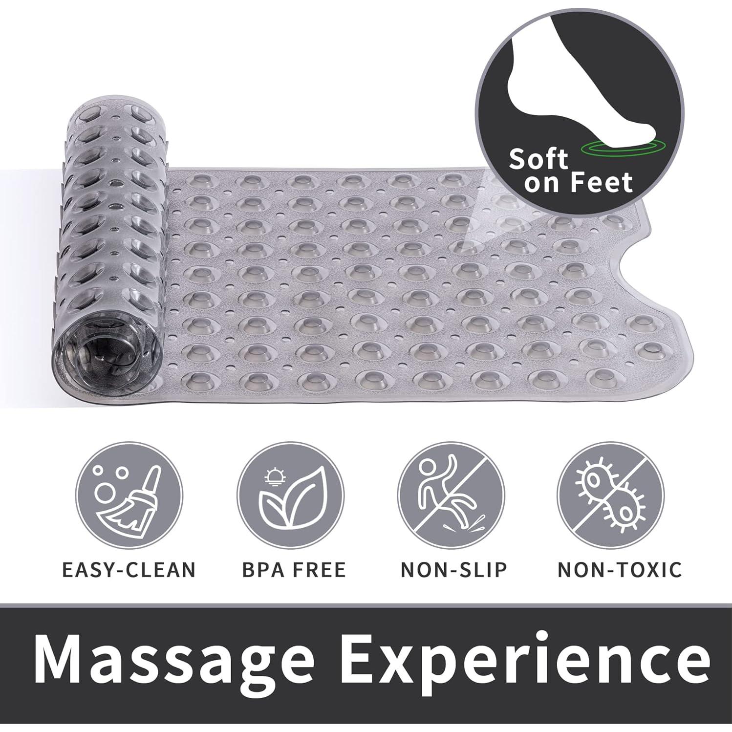 Alfombrilla de Baño Antideslizante ROSMARUS 40x99 cm Gris