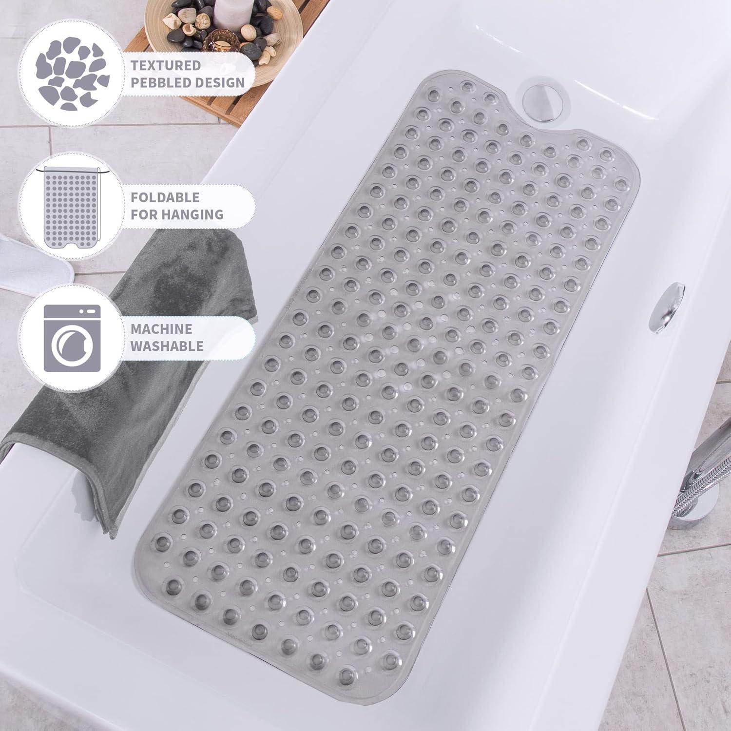 Alfombrilla de Baño Antideslizante ROSMARUS 40x99 cm Gris