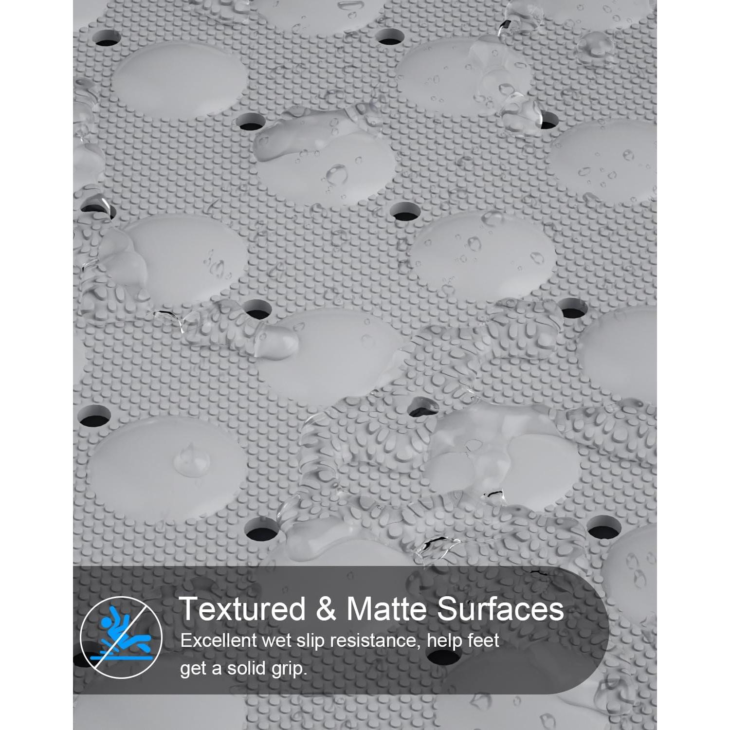 Alfombra de Baño Antideslizante JOYCANO 71x41 cm Gris