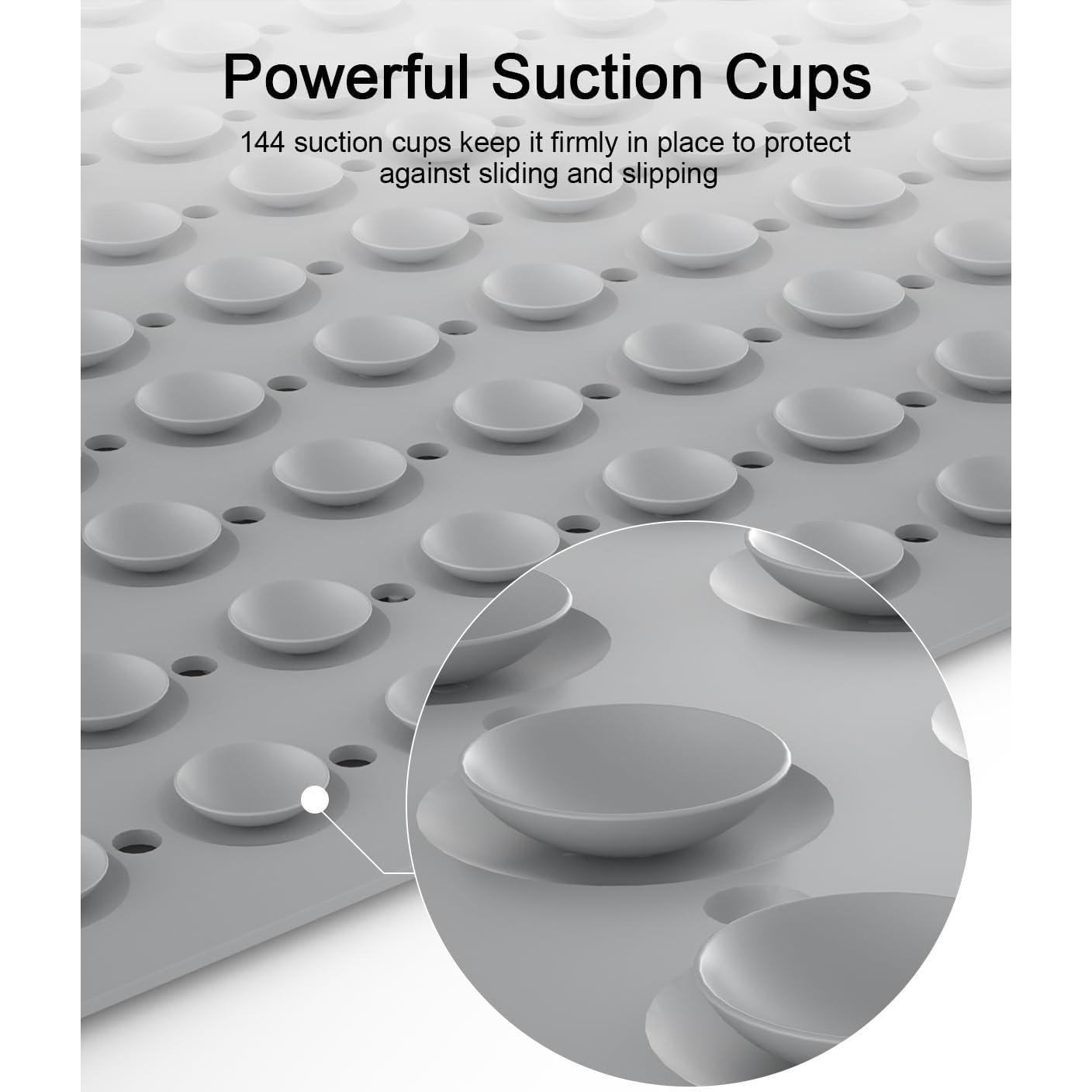 Alfombra de Baño Antideslizante JOYCANO 71x41 cm Gris