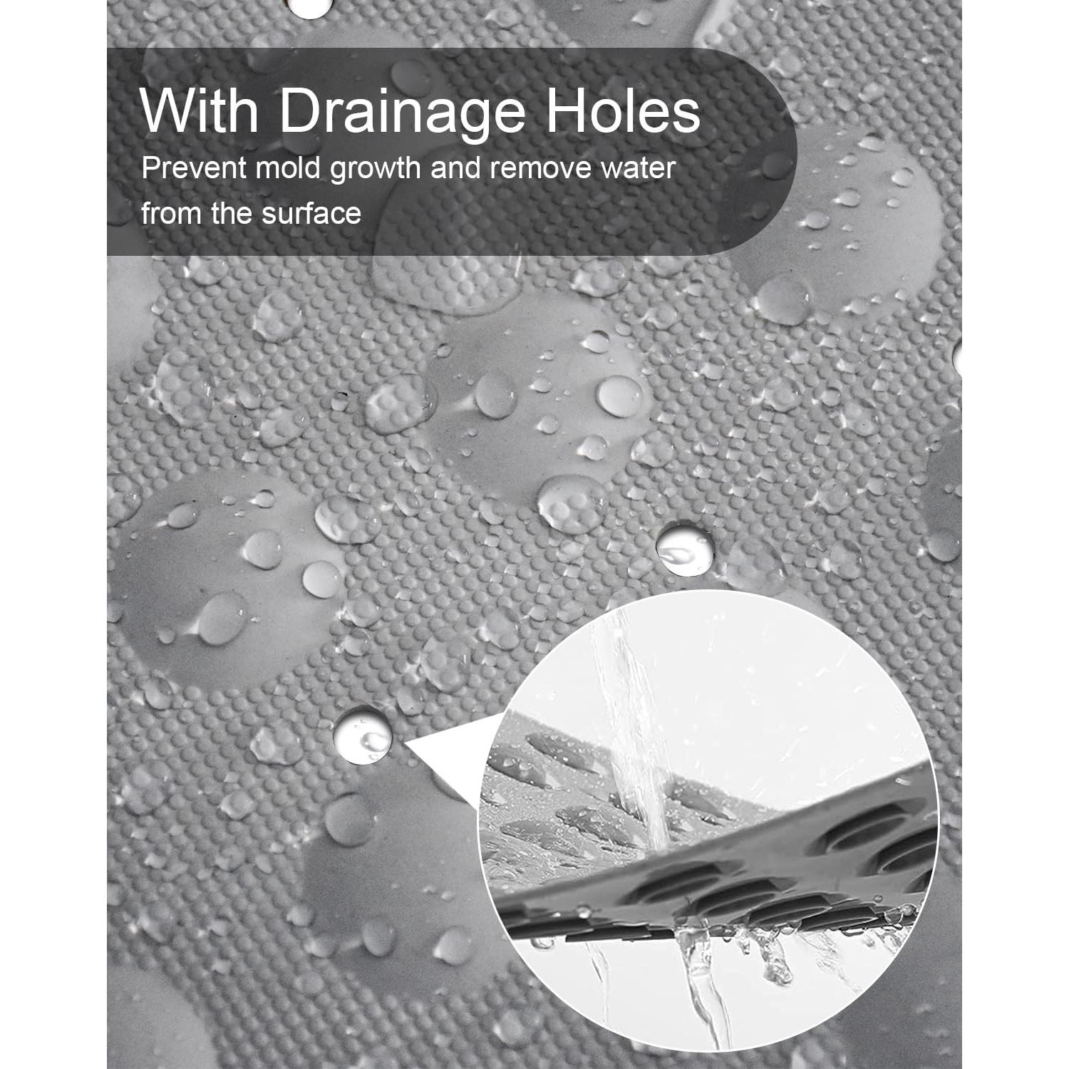 Alfombra de Baño Antideslizante JOYCANO 71x41 cm Gris