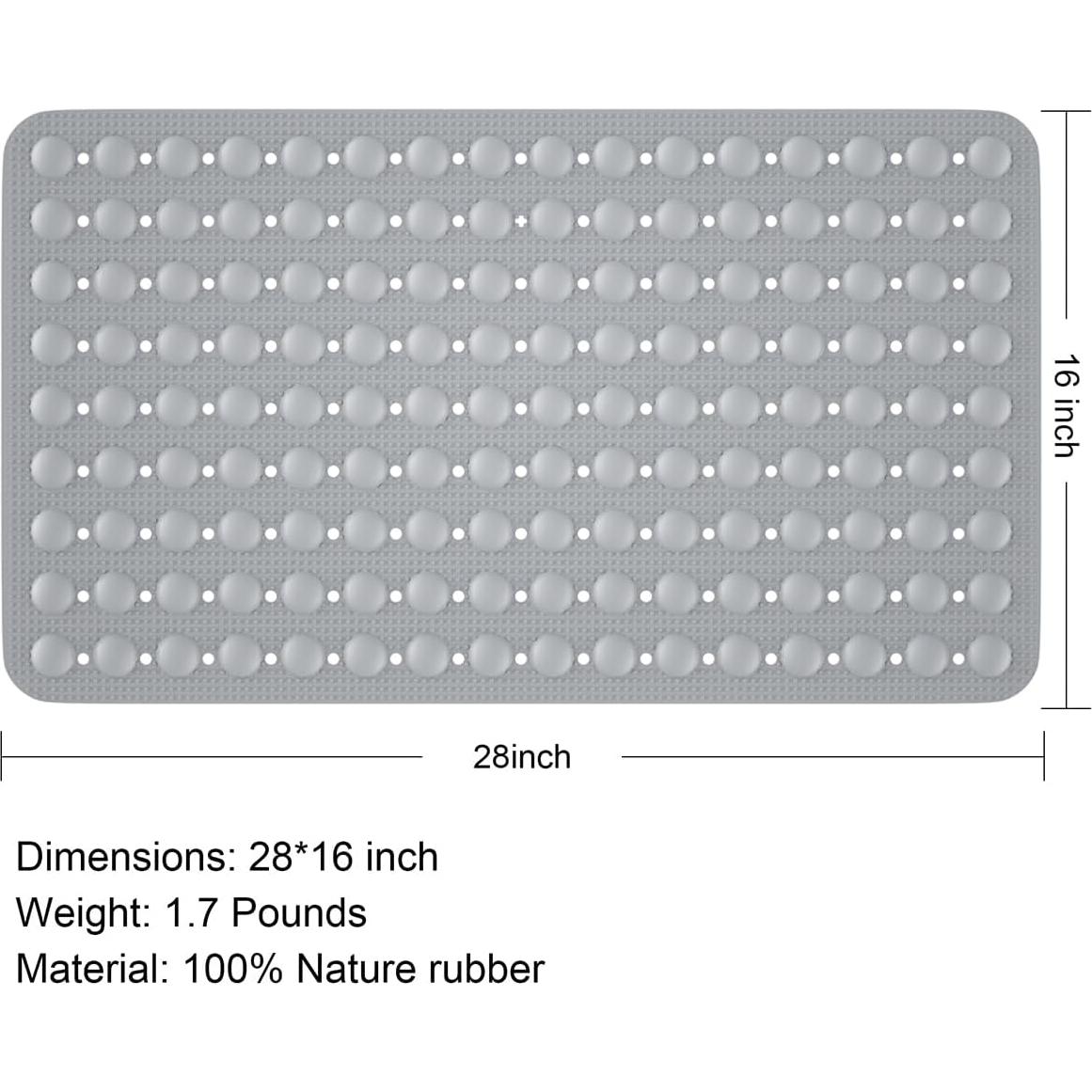 Alfombra de Baño Antideslizante JOYCANO 71x41 cm Gris