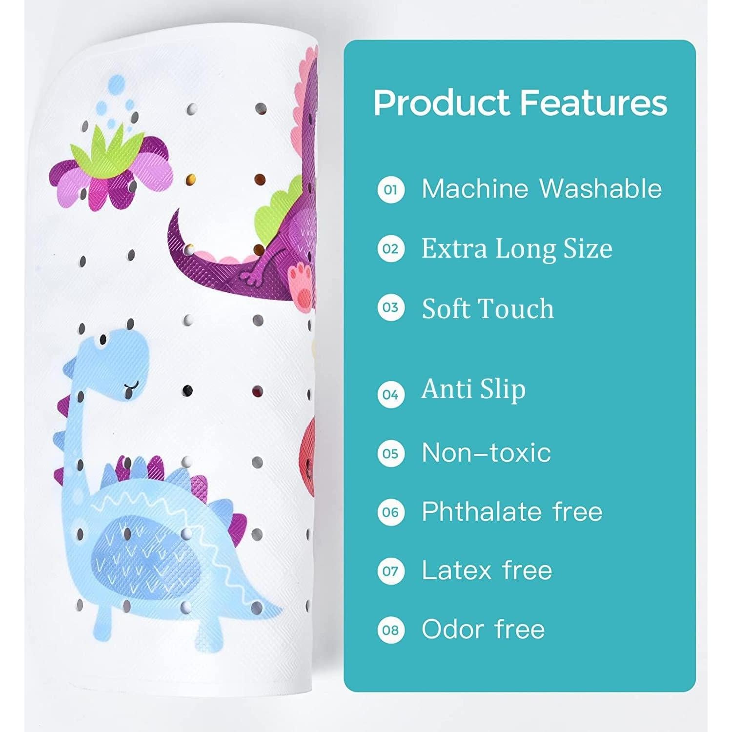 Alfombra de Baño Antideslizante Tubozadi Dinosaurios 101x41 cm