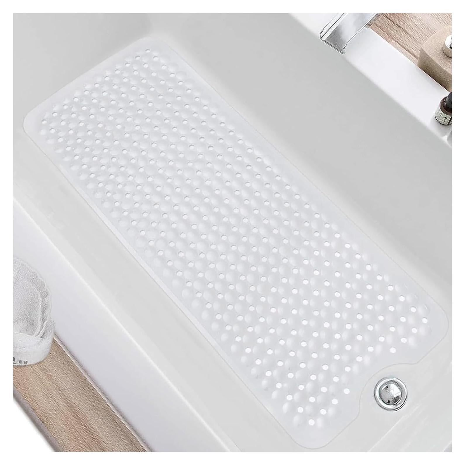 Alfombrilla Antideslizante para Baño XKVUKXO 100x40 cm Blanca